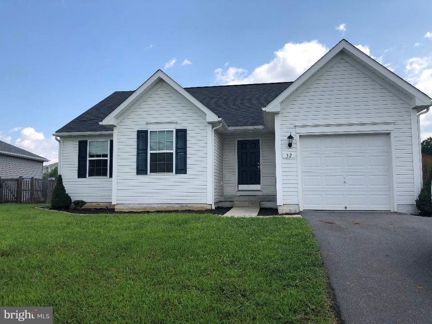 Here's a one level ranch in nice neighborhood near commuter routes! This 3 BR 2 full bath rancher is in like new condition. Master BR has walk-in closet & full bath. All appliances convey, including maytag washer and dryer. Over 1200 finished sq ft & 1 car garage. Unfinished basement has rough in for 3rd full bath & walk out exit to large backyard w 5 ft tall privacy fence. 8x12 shed & 7x12 kennel