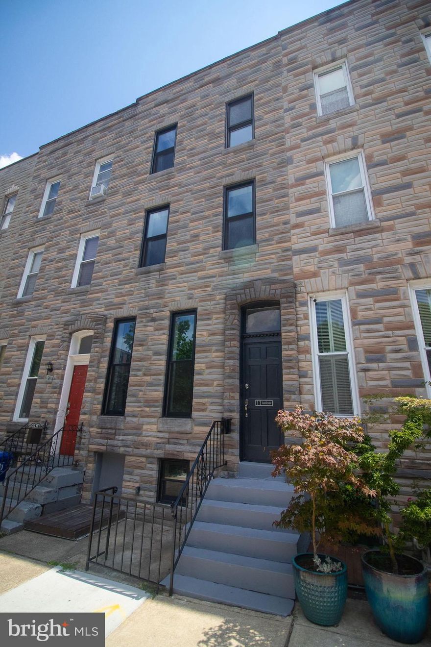 For rent in Union Square! This updated row home available for rent offers 3-bedroom and 2 full bathrooms, including one with heated floors! The main level offers a spacious living room with hardwood floors and exposed brick walls, plus a large kitchen with tile floors and access to the rear porch. Upstairs, the second level boasts 2 bedrooms and a full bathroom, while the third level features another spacious bedroom and full bathroom with heated floors. The unfinished basement offers laundry and plenty of storage space. This beautiful home offers you the opportunity to live in Baltimore's historic Union Square neighborhood, centered around Union Square Park. In the summer, the park features Sunday concerts and other events. Hollins Market, Mount Clare Junction, A&C Pack & Ship, Zella's Pizzeria, Juice Lab, and more are just minutes away. Free street parking and easy access to I-95 and  I-295!