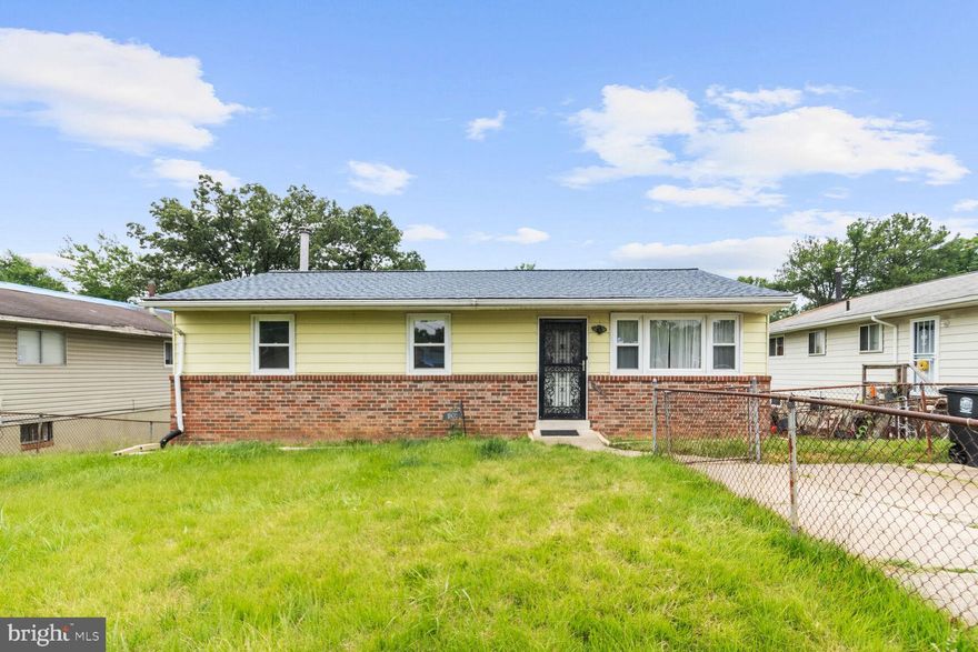 Offer deadline Saturday 6/17 5pm!!!!! "This listing is being sold strictly "As is." We present to you a spacious Rancher/Rambler located in Landover, featuring 3 bedrooms and 1 1/2 bathrooms. Recent updates include a roof, HVAC system, and stainless steel appliances, ensuring modern comfort and convenience.

Step inside to discover a finished basement that offers ample space for entertaining guests or the possibility of adding more rooms to suit your needs. The property also boasts a large 4-car driveway, providing off-street parking for your vehicles. Vinyl windows adorn the home, enhancing its energy efficiency and aesthetic appeal.

Outside, you'll find a generous backyard, offering plenty of room for outdoor activities, gardening, or even the potential for further expansion. Whether you desire a serene retreat or an area for lively gatherings, this backyard has the versatility to accommodate your vision.

Don't miss out on this chance to own a large Rancher/Rambler in Landover, with its desirable features and room for personalization. Embrace the "As is" nature of this listing, and envision the possibilities it holds for you. Schedule a viewing today and seize the opportunity to make this house your own."