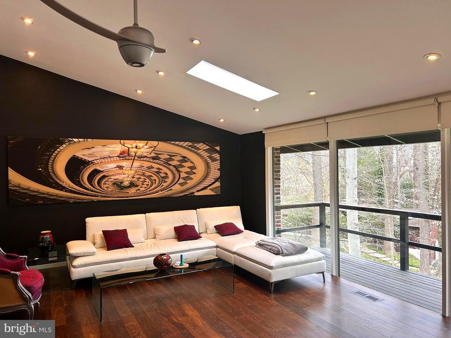 Experience unparallelled luxury and privacy in this stunning contemporary home situated on a serene, one-acre wooded lot, (1.1 acres) offering an exceptional living experience in the highly sought-after Tredyffrin-Easttown School District. The home features 3 bedrooms, 3 full & stylish bathrooms, tiled from bottom to ceiling, effortlessly combining modern design with care-free living! The downstairs which is above ground level is spacious, has its own sliding door exit, and can be used as a second family room, or alternatively as a studio apartment for guests or multi-family living.  (approx. an additional 700 ft  living space)
The house was entirely gutted in 2013/14 and rebuilt with prime materials. All new spray insulation was administered to walls and ceilings. For your comfort,  underfloor heating was installed throughout the entire house, a geothermal heating system  (unit replaced in April 2025), as well as a brand-new kitchen where you can find a large granite island, and all MIELE appliances, PLUS  a steamer.
The kitchen cabinets were custom built by the Amish. All other closets in the BRs are equipped with built-in interiors.
The house had a new roof installed in 2019 and all windows were replaced with double glazing!
The siding to the house was replaced entirely by cement tiles - not hardiplank but tiles - to better withstand the weather conditions! You will never have to replace those again.
We will let you experience this open floor "glass house" by yourselves... Enjoy!