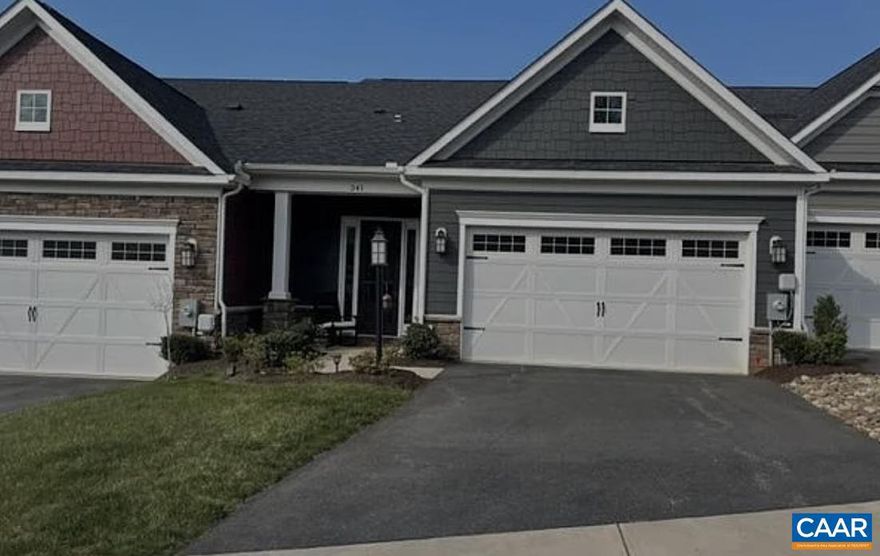 Wonderful Crozet villa home with screened porch in Glenbrook at Foothill Crossing. Built in 2019, this home has a first floor primary suite, open floor plan with a family room, two bedrooms and a full bath upstairs. Feel like new. Special features include hardwood floors, fireplace, stainless steel appliances, gas stove, screened porch and mountain views. Awesome walkability!!!