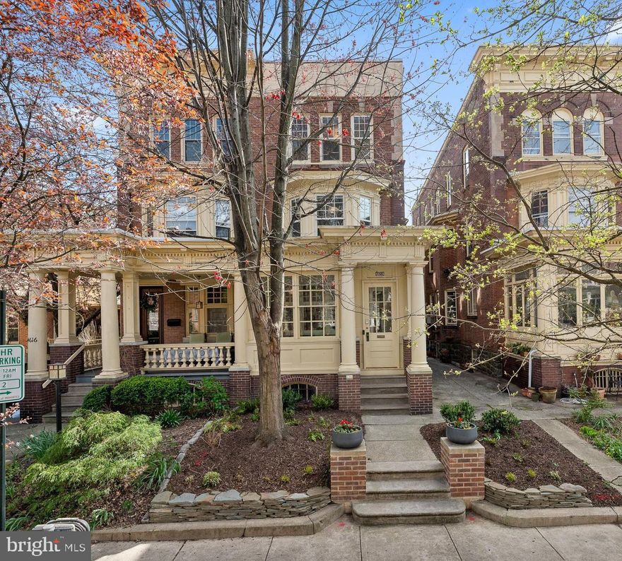 Set amidst the serene, tree-lined streets of Philadelphia’s coveted Cedar Park neighborhood, 4618 Hazel Ave presents an opportunity to own a meticulously restored (2016) Victorian-style residence. This beautifully renovated, historic gem, nestled on a tranquil block within the prestigious Penn Alexander school catchment, encompasses three stories, with 5  bedrooms, and 4.5 bathrooms, epitomizing timeless elegance, character and charm.
Upon arrival, the home’s elaborate historic facade, tall ceilings, large windows that allow sunlight to stream in, and decorative moldings are a nod to the homes 1905 provenance. Stepping into the sunlit enclosed sunroom porch entry, through a vestibule with decorative tile, you're welcomed into a spacious living area adorned with refined details, including a brick fireplace and elegant wainscoting. The home's historic character is further accentuated by stained glass windows, triple crown molding, refinished hardwood floors and original millwork framing the bay windows and the staircase. A large dining room with a stunning coffered ceiling offers ample space for entertaining and is a wonderful segway to the impressive kitchen.
This expansive, sun-drenched kitchen, complete with high-end stainless steel appliances including a designer hood, 6 burner gas cooktop with griddle, double ovens with warming drawer, side by side refrigerator, Carrera Marble countertops, designer glass tile backsplash and a oversized seated island, is a space not typically seen in homes of this era.  It is the perfect setting for entertaining and everyday living. Beyond, a welcoming patio awaits, offering privacy and the opportunity for indoor/outdoor entertainment and dining.
Ascending the stunning staircase with its charming “Jenny Lind” spindles to the second level, a generously sized guest bedroom is currently being utilized as a den. With hardwood floors, crown molding, built in bookcases, and a charming decorative fireplace it is the perfect spot for cozy movie nights or would make a stunning bedroom. The primary suite has been thoughtfully reimagined encompassing the remainder of the second floor, featuring a spacious bedroom, adjoining office, custom walk-in closet and laundry room. The primary bathroom retreat is generous in size and offers a soaking tub framed by stainless glass windows and a glass frameless dual-head shower with decorative tile surround and double sinks.
On the third level, there are three additional en suite bedrooms each with a fully renovated luxurious bath. Bedroom one has a full bath with a steam shower, Bedroom two has a soaking tub and walk-in shower and bead board coffered ceiling, and Bedroom three has a walk-in shower with tile surround and soaking tub, all provide ample accommodations for children, guests or a home office. Modern amenities abound throughout the home, including high-efficiency windows, solar panels(monthly savings of over $100), an electric car charger at the curb, smart home controls, and security features.
Outside, the vibrant Cedar Park neighborhood beckons, with its eclectic mix of shops, restaurants, and community parks. Conveniently located near major transportation hubs, renowned educational institutions and medical centers such as HUP, CHOP, Penn, Drexel, University of the Sciences, and Clark Park with its fabulous Farmers' Market and events,  this historic home offers a rare opportunity to experience timeless elegance with all updated systems and finishes  in a thriving urban setting. This area qualifies for both Penn and Drexel’s Home Ownership program grants for employees (confirm details directly with individual programs to see if you qualify). No expense was spared in designing and renovating this truly lovely home in a location that can't be beat. Don't miss your chance to schedule a tour and make this spectacular home yours today!