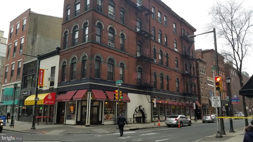 Investment Property!!! Corner property with 5 floors. 1st floor commercial retail food deli been in operation for 20+ years, 2nd floor 2 bedroom apartment, 3rd floor 3R-2 bedroom apartment as 3F-1 Bedroom apartment, 4th floor 4R-2 bedroom apartment and 4F- 1 bedroom apartment, 5th floor 2 bedroom apartment (largest unit). Opportunity to own a part of center city Philadelphia.
Call to see!!