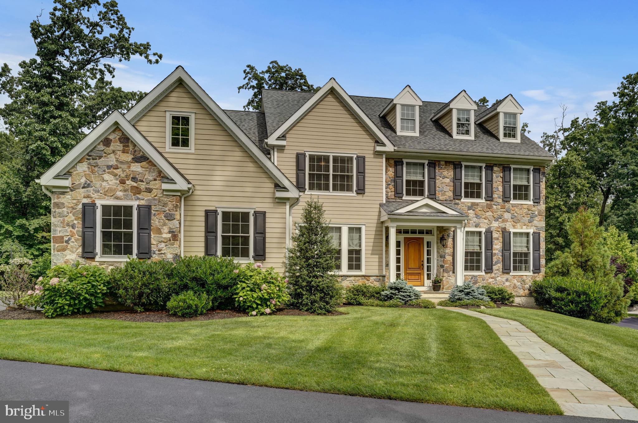 Welcome to a quiet Cul-de-sac of Maple Ave, close to "downtown" Paoli. This beautiful, custom home was built 5 years ago by the renowned and meticulous Jim Norcini. A soaring front entry features the Livin Room on the right, large Dining Room on the left, and a grand stairway ahead. The owner's input is obvious as custom lighting fixtures, window treatments, and molding catch your eye as you move through this home. The incredible custom Kitchen features beautiful granite and white cabinets, offset by a large island with contrasting cabinets. A Sub Zero refrigerator and wine cooler are complimented by a commercial Wolf double oven and range. As you stand at the island sink, you can take in the bright breakfast area, large Family Room, and huge windows which offer a great view of the back yard. Also on the main floor is a private Office, two powder rooms, and a Mud Room which leads o the back door and 3 car garage. Up the elegant stairway to double doors which open to the Master Bedroom, which features an elegant bath with shower, soaking tub, and double sink. The walk in closet is measuring 8 feet wide and almost 28 feet long! The second bedroom features a private bath. Bedrooms 3 and 4 share a Jack & Jill bath. The Laundry Room is also on this floor.
The quiet location is just moments to Rt 30 and 252, 5 minutes to Rt 202, and 10 minutes to King of Prussia, the mall, turnpike, Schuylkill Expressway, and Rt 422. The Paoli Train Station is just a mike away.