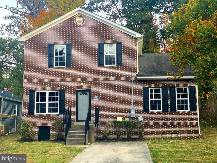 Back on the Market! This large (2,100 sq ft), two-level colonial home in Capitol Heights was torn down and rebuilt in 2005 —  just minutes from DC and easily accessible via 495, 50 or 295. This beautiful red brick home has curb appeal and includes 4 bedrooms, 3 full baths and a brand new HVAC. The modern kitchen comes with new appliances, new flooring and plenty of cooking space for the whole family. This home's lower level features plenty of natural light, a large living room with hardwood floors, a separate dining room for entertaining and a bedroom and full bathroom. The master suite on the upper level includes a sizable closet and a full master bath. The backyard is perfect for cookouts with a freshly stained deck. You don't want to miss out on this opportunity!