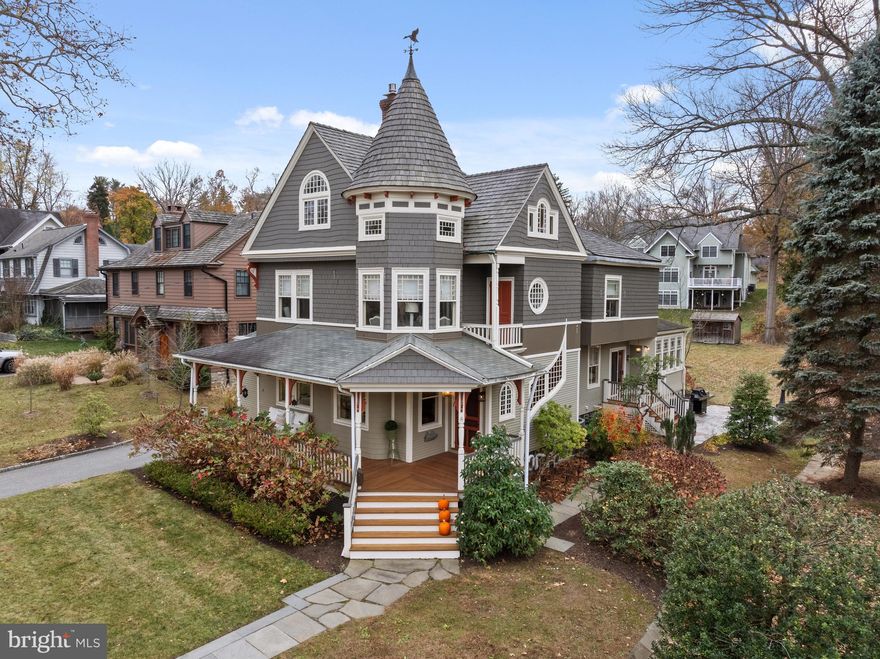 Nestled on one of Radnor Townships prized tree-lined streets, 218 Lansdowne Avenue immediately captivates with its storybook setting. As you approach, your heart is captured by the inviting front Porch, which sets a warm and welcoming tone for this remarkable home. Promising to provide years of cherished memories to begin and end your days, this peaceful perch is an introduction to the charm and elegance that lies within. This 132-year-old home, effortlessly combines the best of old and new, blending classic architectural details with modern luxury. Step through the front door into a grand Foyer where a carved wooden staircase commands attention, paired with a magnificent ribbon window that harkens back to a bygone era. This stunning focal point serves as a reminder of the home’s rich history, imbuing the space with timeless character. Gleaming hardwood floors seamlessly connect all the original spaces of the First Floor, including a cozy Sitting Room with a gas fireplace, an elegant Living Room, and an expansive Dining Room—ideal for both intimate gatherings and large celebrations. These refined rooms flow effortlessly into the family hub of the home, featuring an exquisite new gourmet Kitchen with a large island, marble countertops, and stainless steel appliances. This Kitchen is truly a chef’s dream, opening directly to a spacious Family Room that was thoughtfully added to enhance the home’s flow. The Family Room boasts an elevated wooden ceiling and a wall of new windows that overlook the backyard oasis, filling the space with natural light and providing a serene connection to the lush outdoor setting. The First Floor is completed by an adorable Powder Room and convenient  Laundry/Mudroom . The Upper Level features a true sanctuary in the Primary Suite, complete with a spa-inspired Bathroom, and  walk-in closet. In addition to this luxurious retreat, the Second Floor includes three additional generously sized Bedrooms, all serviced by a lovely, newer marble bathroom that blends elegance with functionality for family or guests. The Third Floor offers even more flexibility, with two additional spacious Bedrooms and a Full Bath, making it perfect for a private guest suite, office space, or retreat for extended family. For added convenience, a partially finished Lower Level offers versatile space for a home theater, fitness center, or recreation room, tailored to meet your lifestyle needs. Outside, the property is a private oasis with lush greenery, a spacious patio for al fresco dining, and ample space for garden enthusiasts or outdoor gatherings. In addition this home is completed by a newer 2 car Detached Garage, rarely found in a house of this age. Just moments from Wayne’s vibrant dining, shopping, and top-rated schools, 218 Lansdowne Avenue represents an unparalleled opportunity to live in one of the Main Line’s most coveted neighborhoods. Experience luxury living at its finest in this stunning residence where timeless elegance meets modern comfort at every turn. Don't miss this "Walk To Wayne" gem!! SHOWINGS BEGINNING ON WEDNESDAY NOV. 20th.