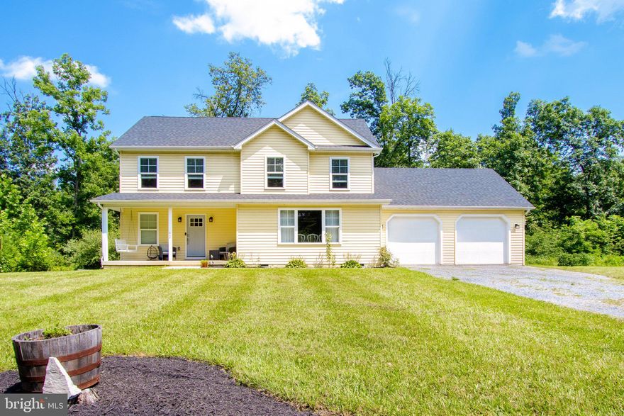 Here it is!! Looking for tranquility and that much needed recharge on TWO plus acres!?! Immerse yourself in nature as you are surrounded by mature trees and stillness. This charming home greets you with a front porch ready for your rocking chairs! It boasts four bedrooms and two and a half bathrooms. An oversized two car garage perfect for your vehicle enthusiast and additional storage. Outback, you will find a pool ready for your enjoyment. In addition to these tasteful exterior upgrades, this home features an open kitchen with an extra large eat-in island. Large kitchen pantry with sliding barn doors. Upgraded granite countertops. Upgraded cabinets. Stainless steel appliances. Upstairs, you have four spacious bedrooms. Owner's bedroom has large walk-in closet attached to owner's bathroom. Laundry room  WITH washer and dryer are located on upper floor next to owner's bedroom. NO HOA. Commuter Friendly Location.