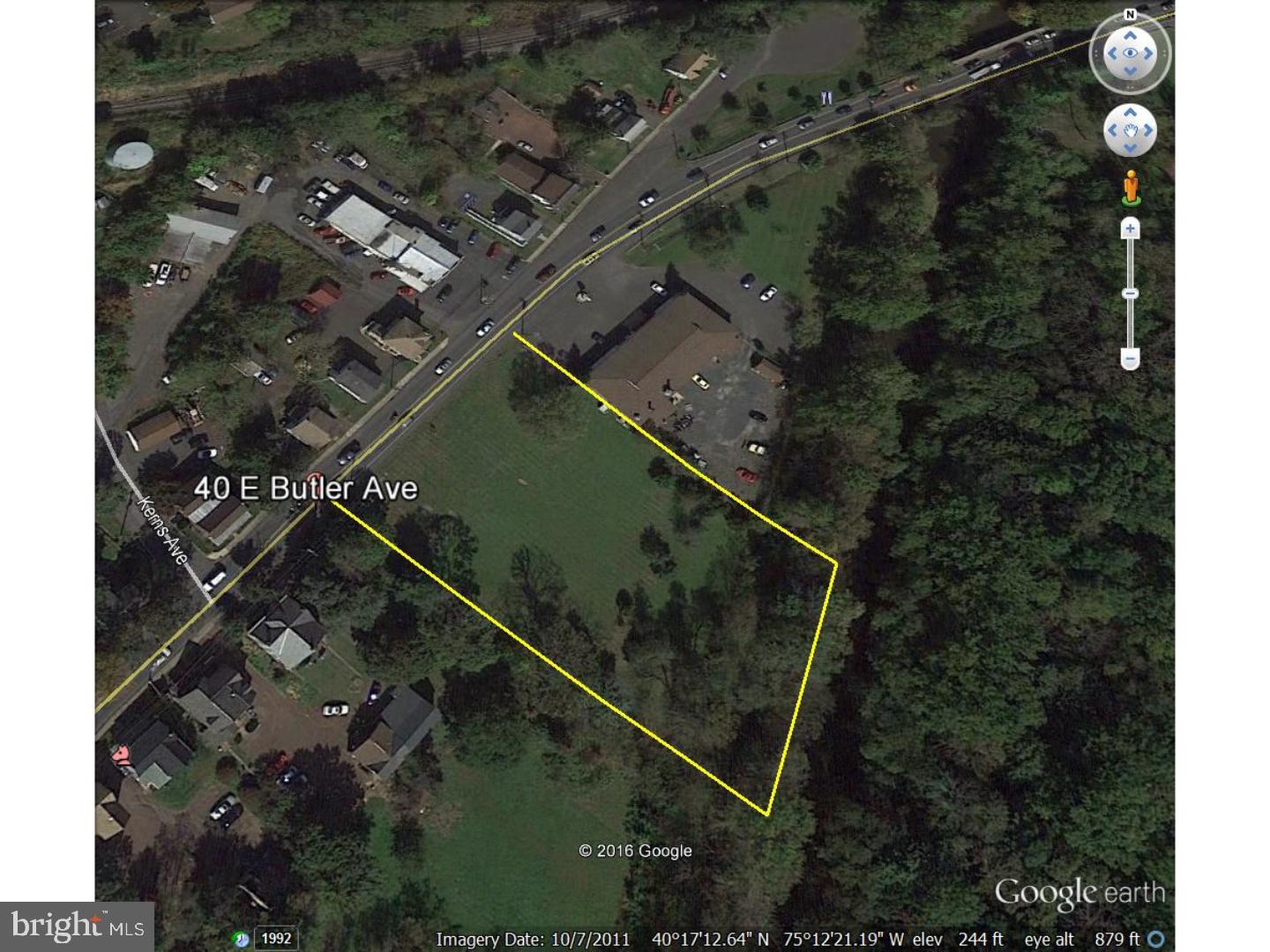 Vacant Lot on Business Rte 202 (Butler Ave) in downtown Chalfont with high visibility and 13,000 cars daily. 1.74 open and flat acres in the Borough Commercial Zoning District. Many uses allowed in the BC district including Residential, Office and Retail.