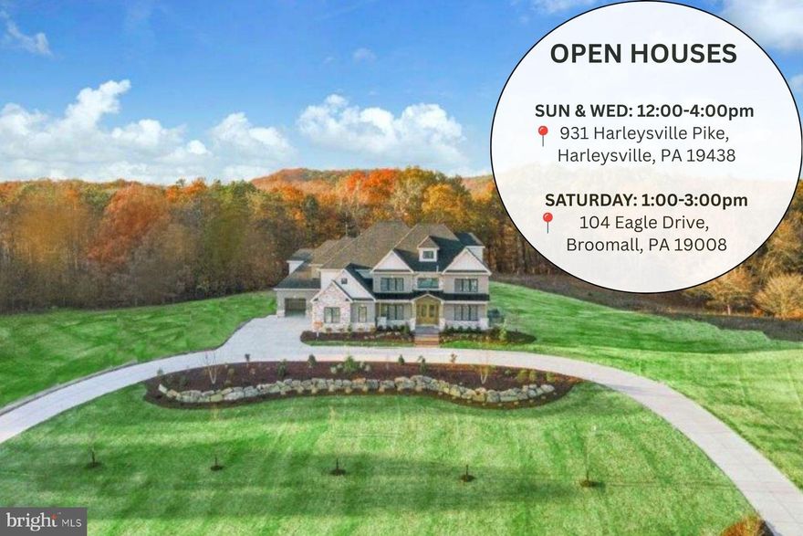 Oakwood by Eddy Homes – A Once-in-a-Lifetime Opportunity

Set within the coveted Unionville–Chadds Ford School District—just minutes from the everyday conveniences you desire, this custom home sits on a 3.2-acre private estate offering both serenity and accessibility.

Step into this luxurious custom home through a grand foyer with soaring ceilings, leading to a great room featuring a majestic stone fireplace & expansive window wall that frames breathtaking views of your 3.2-acre estate. Entertain in style with a formal dining room and private study, while the chef’s kitchen, a masterpiece of design, dazzles with dual 10’ islands, quartz countertops, butler’s pantry & upscale finishes that elevate everyday living.

Owner’s suite is an unparalleled retreat, offering a private balcony, 2 oversized closets & spa-inspired bathroom with premium design. Upstairs secondary bedrooms are thoughtfully designed with ample closet space, while the finished 3rd floor provides an elegant private suite. A 3-car side-entry garage and spacious mudroom ensure everyday convenience.

The walkout basement boasts a bedroom, full bath & a theater room, with direct access to the outdoors. Step outside to an expansive deck and wooded backdrop—perfect for both quiet mornings and lively gatherings.

Located just minutes from West Chester and Concordville, enjoy boutique shopping, top-rated dining, and year-round community events. With easy access to Route 202 and I-95, you’re a quick drive to Wilmington, DE, and only 30 miles from Center City Philadelphia. Nearby attractions include Longwood Gardens, local wineries, and premier golf courses.

Don’t miss this extraordinary opportunity. Schedule your private site tour today and claim your dream before it’s gone! This is your last chance to own a custom Eddy Home in Oakwood—where exclusivity meets natural beauty.