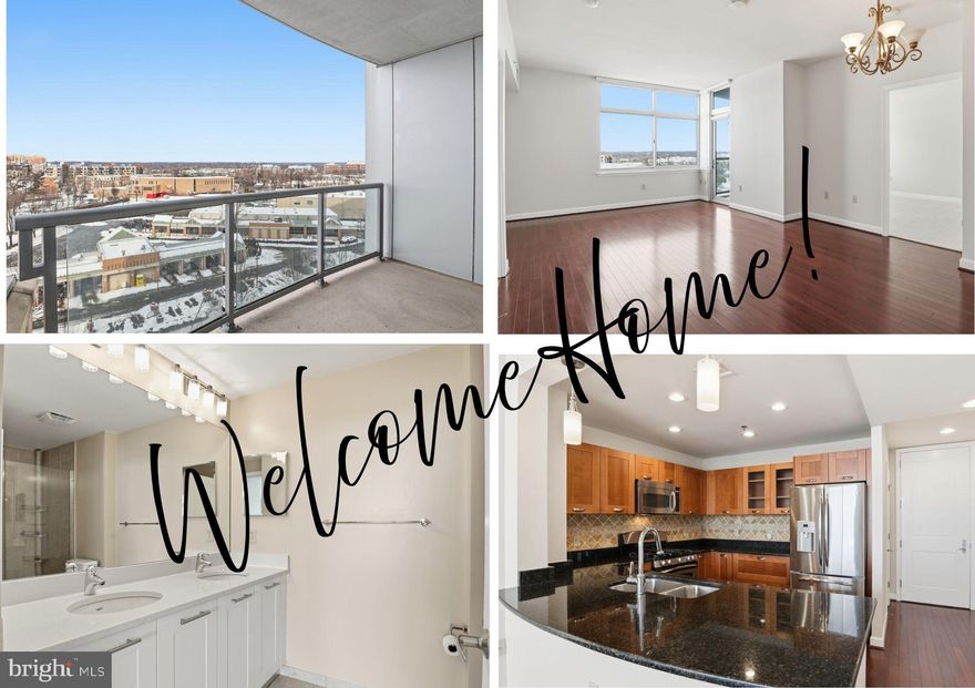 Welcome home in the heart of North Bethesda!   This beautiful condo in the luxurious Midtown Bethesda North high rise has a great layout with two large bedrooms, attached full baths and a separate den with closet.   The breathtaking view from the balcony is accessed from the living room and extends outside the master bedroom.   The master suite has two closets, double vanity sinks and walk in large shower.  Both bedrooms and den have new carpet, and all rooms have been freshly painted.  The gourmet kitchen has a gas stove, stainless appliances, granite countertops and tile backsplash.  Unit includes a prime parking space on the ground level near the outside gate that has a lift installed to fit two cars.   There is also an additional storage area.  Building amenities include lounge, conference room, library on the ground level, roof top pool, and penthouse level party room with amazing views.  24 hour concierge service.  More pictures to come!