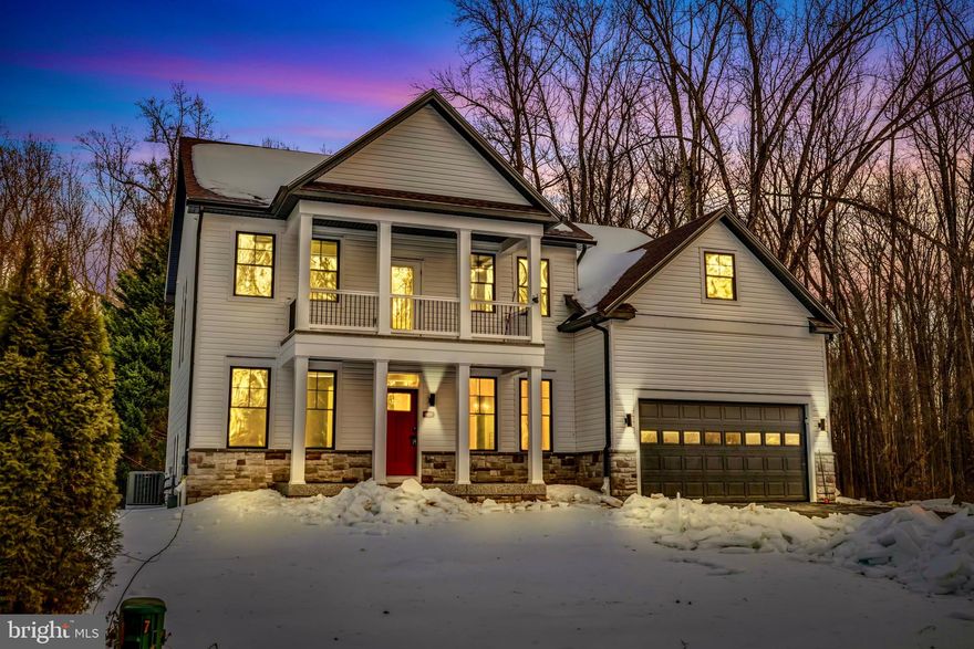 Brand new luxury  home with seasonal Bay views on large wooded lot that backs and neighbors harford county permanent land preserve! Over 5,000 SF  finished living space, 6 bedrooms with 5 and half private baths, fully finished basement with wet bar!