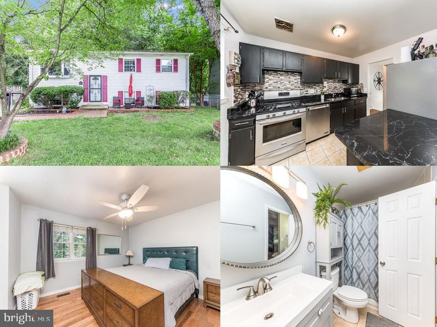 Welcome Home! This great split level home features 4 bedrooms and 2 full bathrooms! Upper level boasts a light filled living room, dining area, updated galley kitchen with black cabinets, granite counter tops and stainless-steel appliances! Great size primary bedroom with an updated vanity and updated bathroom! Additionally, two good size bedrooms on this level. Lower level features a large family room with access to the large/private backyard, one bedroom, one full bathroom, laundry room and storage!! Updates include granite counter tops, painted cabinets, stainless-steel appliances, renovated bathroom, new furnace/AC/Dehumidifier 2022.  No HOA and Great location!!! Conveniently located near parks, restaurants, schools, shopping, trails, and more. Easy commuting options to bus, commuter lots, I-95, and VRE. Don't miss out!