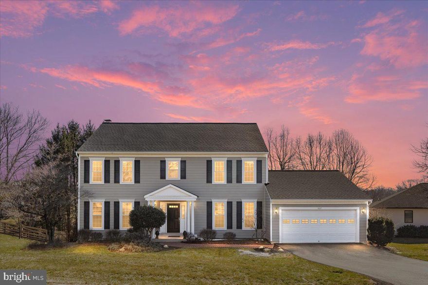 Stunning Colonial with 2-Car Garage on a Premium Half-Acre Lot! Excellent curb appeal with charming front porch and brick paver walkway.  The main level is highlighted by beautiful wide-plank pine flooring throughout and features a formal living and dining room, an inviting family room with a fireplace flanked by custom built-in bookcases and direct deck access, and a bright eat-in kitchen with granite countertops, white cabinetry, and stainless steel appliances. The main level also boasts a powder room and mud-room. The upper level includes a luxurious primary suite with a walk-in closet, a recently renovated full bath, and access to a bonus room. Three additional bedrooms, each with walk-in closets, and an updated full bath complete the upper level. The walk-out lower level provides flexibility with a large recreation room, an additional bonus room suitable for a guest bedroom or office, and a full bath. Recent updates include a new Roof (2023) and a repaved Driveway (2023), and HVAC (2015) for added peace of mind. **RARE Cardinal Hill Swim & Racquet Club membership conveys!**.  Situated in the highly sought-after Sun Valley community, this home is located on a quiet no-thru street with a cul-de-sac and is newly zoned for Madison High School. Enjoy nearby cross-country trails along Difficult Run and the natural beauty of Meadowlark Gardens, all while benefiting from easy access to the Town of Vienna, Dulles Toll Road, Tysons, I-495 Express Lanes, and the Silver Line Metro.  Ideally located just outside the Town of Vienna, the Sun Valley community offers a low HOA and great neighborhood amenities including scenic walking trails, basketball and tennis courts. Floorplans, 3D Virtual Tour are available. Schedule your private showing today!