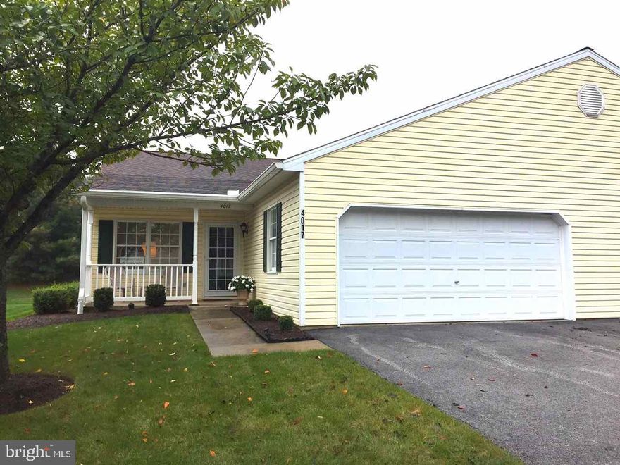 Well maintained condo in desirable Longstown Village. Spacious living room and dining.  Great kitchen with tile backsplash, all appliances, new microwave, large pantry, breakfast bar. Open to family room with masonry gas fireplace and sliders to covered porch with rail and privacy plus, backing into large yard and landscaping. Large master suite with private bath and double closets. Additional bedroom and full bath. Laundry room. Move right in!