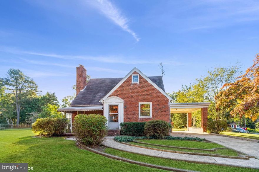 Nestled on a beautifully landscaped and large .4 acre lot, this brick cape cod offers you a spectacular opportunity to update and make it your own.  The location of this Rolling Knolls community couldn't be better.  Minutes to downtown Annapolis, restaurants, shopping, the medical center and easy commute to Baltimore Washington Int'l airport, DC, Baltimore and Fort Meade.   2 main level bedrooms and a full bathroom.  You'll be amazed by the spacious, unfinished upper level.  The upstairs ceilings there are tall and not sloped. Studded, but unfinished walls upstairs offer charming and unlimited possibilities for several more bedrooms or perhaps a gorgeous primary suite. Living room with wood-burning fireplace.  Hardwood floors under the carpeting.   Full, unfinished basement. Large enclosed porch. Carport. Sold as-is. This home has so much potential.   Community elementary school.