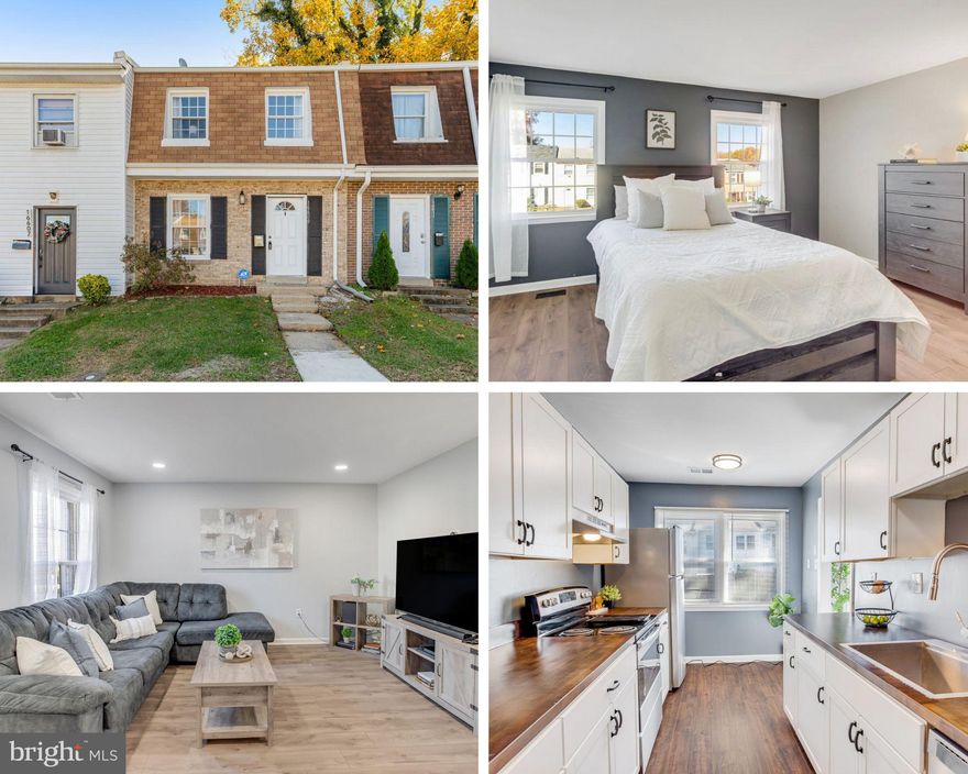 Welcome home! You’ll love the fresh, modern updates in this bright and airy 3 bedroom townhome! Inside the entrance, the cozy living room features sleek plank flooring and recessed lighting, plus an abundance of natural light. Continue into the spacious dining room, a perfect size to enjoy everyday casual meals or entertain friends and family. Inside the handsomely updated kitchen (2022), you’ll discover bright Shaker-style cabinets, stainless steel appliances, and butcher block countertops. The sleek modern flooring continues upstairs, where you’ll find three sizable bedrooms with wide closets and a stunning renovated full bathroom with a sophisticated tile surround and contemporary fixtures. From the main level, step outside and enjoy the privacy of your recently re-graded fenced backyard while grilling or relaxing. Major home updates will give you greater peace of mind, including new HVAC units (2024), new washing machine and dryer (2024) and a newer water heater (2022). This lively community is conveniently located just minutes to Aldi, Food Lion, Walmart, Stonebridge at Potomac Town Center, Potomac Mills, Leesylvania State Park, and Prince William Forest Park. Quick access to I-95, Route 1, Dumfries Road, and Dale Boulevard, with an OmniRide bus stop around the corner. Schedule a private tour and start the new year off in your beautiful new home!