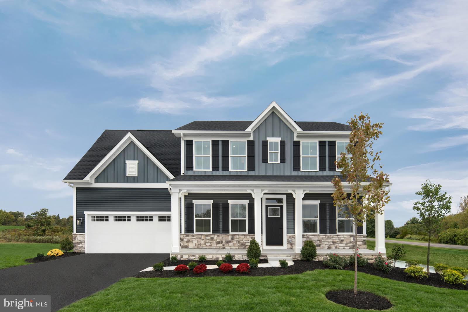 The to-be-built Powell single-family home, at Heritage Overlook, sets the stage for great living. Enter through a charming front porch or a 2-car garage. Inside, an open floor plan is designed for how today's families live. Prep dinner at the gourmet kitchen island, which overlooks the dining and family rooms. Versatile flex space can be used however you like, including a home office. Upstairs, 3 bedrooms and a full bath offer total comfort. Your luxurious owner’s suite includes two massive walk-in closets and a double vanity spa-like bath w/ water closet. Finish the basement for even more entertaining space. The Powell is pure luxury. Heritage Overlook is a unique community located in the highly sought after Greencastle-Antrim school district. Enjoy the tranquility of a well-established neighborhood, conveniently situated just minutes away from all your daily needs. Seamless access to Rt. 11, Rt. 16 and I-81 places you just minutes from charming downtown Greencastle, where you’ll find tons of locally owned shops, restaurants and cafes. Hagerstown and Chambersburg are a mere 15-min. drive away offering a variety of additional shopping and dining options. Discover the upscale living you’ve been dreaming of with ample space for entertaining family and friends. Spacious ¼ acre, and larger, homesites. Come home to Heritage Overlook! Notes: Homesite premiums may apply, photos are representative only. Model/Sales Center: 1576 Shannon Drive South, Greencastle, PA 17225