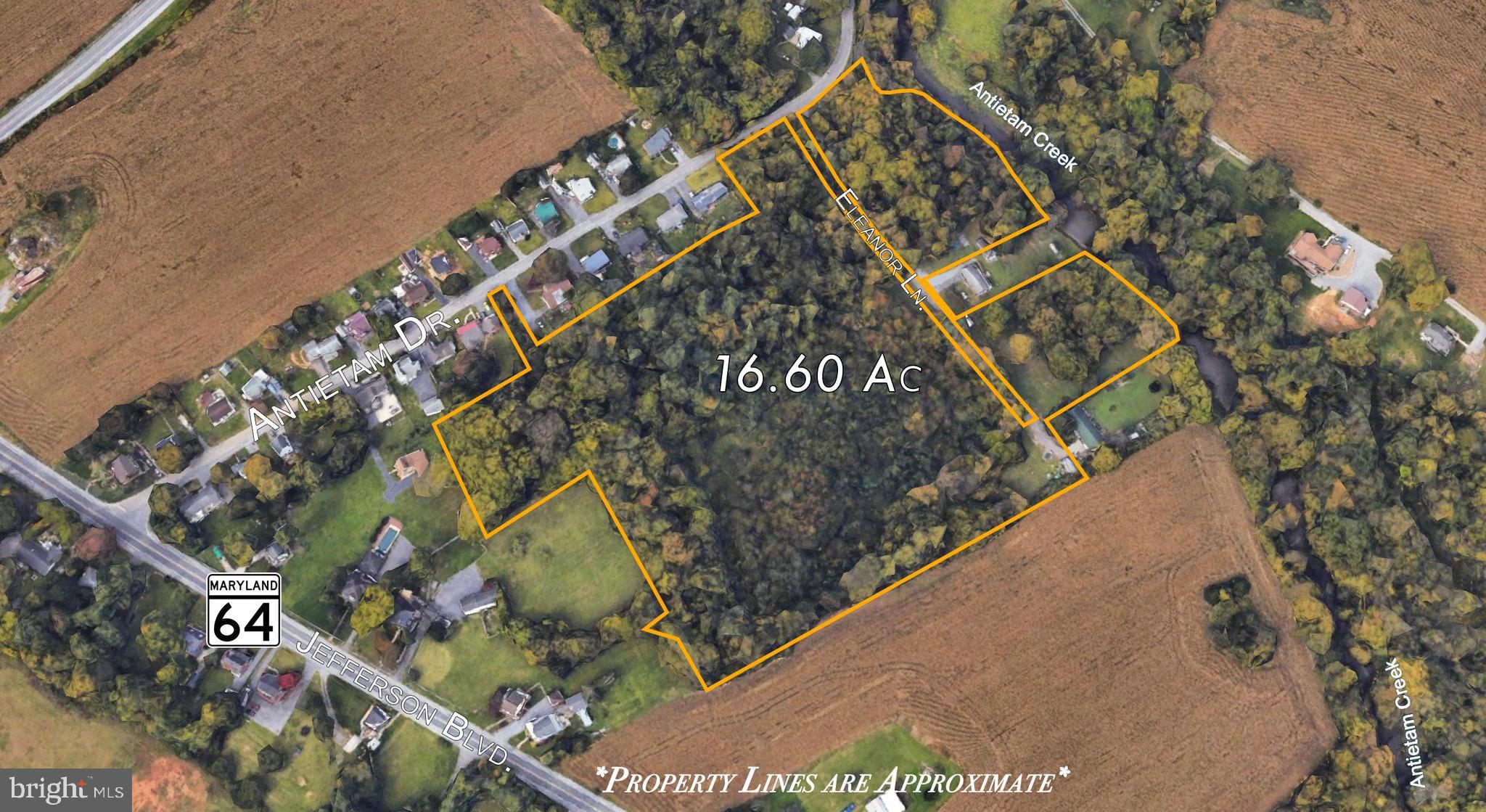 16.608 Acre lot located in Hagerstown. Sellers had concept drawings done for small subdivision. Buyer to confirm what all uses are possible with the land. Seller did have perc testing completed in 2006. Great investment opportunity!