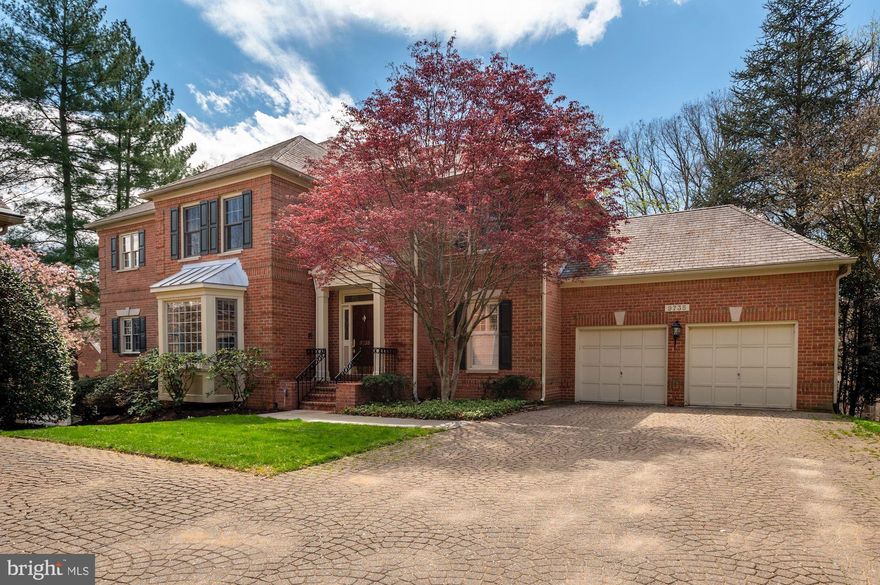 The golf course view you have been waiting for! Prescott at Avenel's favorite floorplan, the "B' Model, offers high ceilings and stunning views from almost every room of the PGA's TPC Golf Course at Avenel. Architecturally exciting, this lovely Pardoe Builders home offers hardwood floors throughout and exquisite millwork. Captivating features include transoms over entryways, a built in bar, a wine cellar, and an expansive deck from the family room across the back of the home to the living room. The exterior brickwork of this home includes grapevining in the mortar (done by hand), along with a driveway made of hand set pavers. The master craftsmanship of the Pardoe homes is unsurpassed. The main level of the home provides a formal library opening to the spacious living room with double sided fireplace. Enjoy cooking in your gourmet kitchen with center island, opening on to both the breakfast room and family room. The formal dining room and powder room complete the main level. The upper level offers three bedrooms each with ensuite baths and an upstairs laundry. The daylight walkout lower level includes the fourth bedroom with fourth bathroom, a family room, a pool table/game room, multiple storage closets, a cedar closet and wine cellar. Avenel provides private security, landscape maintenance, snow removal, a swim and tennis club (included in the HOA fee). Prescott at Avenel also has their own two private tennis courts as well. Easy access to the shopping and restaurants of Potomac Village. 25 minutes to Dulles Airport, 30 minutes to Reagan National Airport and 45 minutes to Baltimore Washington Airport. 25 minutes to the Kennedy Center and downtown DC.