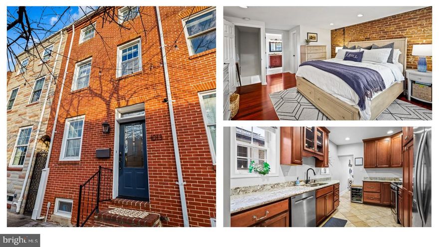 Start your year off right with this fabulous 4 story rowhome in the heart of Canton! You will be charmed right when you walk into the living room with hardwood floors and exposed brick wall. There is enough space for a 6 person dining room table before you get to the kitchen. You won’t find another kitchen like this in this price range, with plenty of cabinets for storage and lots of granite countertop space to prep your meals. What makes this home even more special is the half bathroom and laundry on the main level, neatly tucked away behind the kitchen. The charming back patio offers private outdoor space for entertaining or grilling. Upstairs you’ll find 2 bedrooms, both with hardwood floors, and a hall bathroom, which is accessible from the hallway and has direct access to the front bedroom. The third level is the primary bedroom that features a walk in closet and an ensuite bathroom. The room is large enough to fit a king bed and furniture, another rarity in Canton in this price range. The unfinished basement offers a waterproofed space that offers a massive amount of storage. This location is ideal for those looking to walk to take advantage of city living. Steps from the square, you’re afforded a number of restaurants to choose from as well as green space to let the dogs run around. Located between 2 great parks: walk north to Patterson Park (tennis, basketball, and pickleball courts, ice rink, dog park, soccer, and baseball fields) or south to Canton Waterfront Park for waterfront serenity. Close to several grocery stores, Target, and easy access  on and off the highways. Offers due by Monday 1/8 at 6 pm.