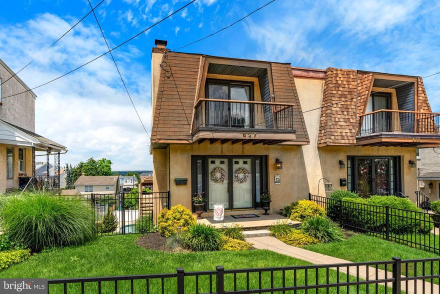 Welcome to this beautifully maintained 3-bedroom, 1.5-bath home nestled in the highly desirable Upper Merion School District. With a perfect blend of comfort, style, and outdoor living, this home is ready to impress. Step inside to discover a bright and airy layout featuring large double front doors and sliding windows that fill the home with natural light. There is a seamless flow from the dining area to the upgraded kitchen. The kitchen is a true standout—boasting modern finishes and ample cabinet space making it ideal for everyday living and entertaining.  Upstairs, the  primary bedroom features two spacious closets and a private balcony, offering a peaceful spot to start or end your day. The finished walk-out basement adds approximately 500 square feet of additional living space and features not one, but two rooms with cozy fireplaces. The bonus room boasts high ceilings, sliding glass doors, and direct walkout access to the private driveway.  A laundry room with ample storage connects the two areas. 
Overlooking the in-ground pool is an expansive deck with awning, a perfect shaded area for outdoor dining or lounging.  Convenient double stairs off a side landing provides easy access from the kitchen, enhancing the indoor-outdoor flow. A side storage shed is perfect for extra tools, pool equipment, or seasonal décor. This is the ONE.  Don’t miss this opportunity to own a move-in-ready gem with all the extras! This home is being sold in it's present As-Is condition.