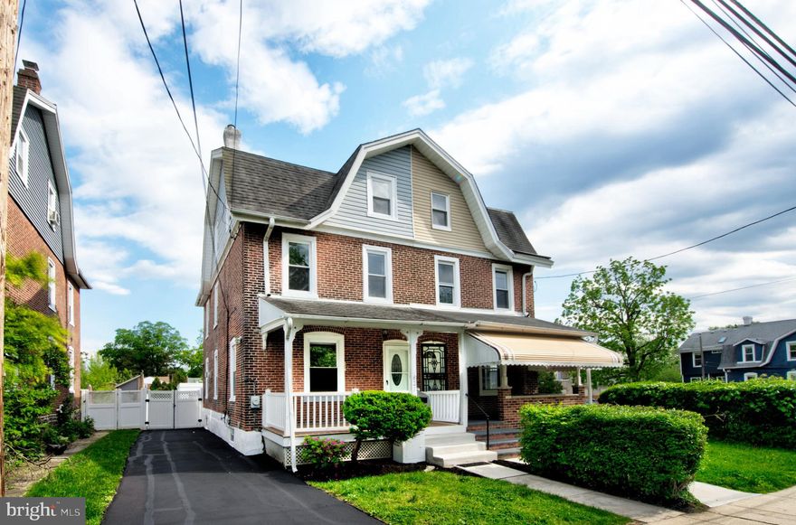 Discover the charm of 827 Aubrey Ave in desirable Ardmore Park.  . This inviting twin home offers 5 spacious bedrooms and 1.5 baths, creating an ideal mix of suburban peace and urban convenience. Ready for move-in, it features a practical layout with a first-floor living room with ceiling fan with light, dining room with gas fireplace, granite kitchen with stainless steel appliances & gas stove, plus powder room and dedicated laundry area for ease of living. The second floor hosts a primary bedroom, 2 bedrooms, and a shared hall bathroom. A staircase leads to the third floor with a 4th and 5th bedroom. A full, unfinished basement provides plenty of additional storage space. Enjoy the outdoors on the covered porches or in the large, flat backyard—perfect for gatherings. Located in the prestigious Haverford Township School District, it's a great choice for families. Plus, a detached garage offers extra storage and driveway parking. ***Don't miss our exclusive website for this home, featuring professional photography and aerial drone neighborhood footage. Note: Some photos have been digitally enhanced.*** With its proximity to Ardmore's shops, parks, and transportation, this home is a must-see. Contact us to explore this beautiful property and experience its’ allure for yourself!