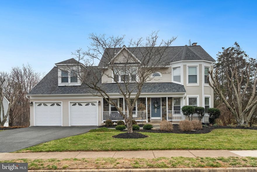**Offer deadline Sunday, March 23, 6 pm***Welcome to this stunning 5-bedroom, 3.5-bathroom Wilson Model in sought-after Franklin Glen, with easy access to Fairfax County Parkway, Routes 66 & 28, and an abundance of shopping and dining options. From the moment you arrive, the welcoming front porch invites you in, setting the stage for the warmth and elegance that awaits. Step inside to find luxury vinyl plank flooring flowing throughout the main level. French doors open to a sun-drenched office/living room, offering the perfect space to work from home or relax with a good book. Host unforgettable gatherings in the formal dining room, complete with crown molding and chair rail accents. At the heart of the home, the stunning kitchen is a chef’s dream, featuring: granite countertops and a huge island—perfect for meal prep and casual dining, stainless steel appliances and a coffee station/desk area for added convenience, and a spacious pantry and breakfast area with huge windows & a sliding glass door to the deck. Just past the kitchen, the family room stuns with its soaring 20-foot ceiling, a dramatic wood-burning fireplace with a full wall stone façade, and floor-to-ceiling windows that flood the space with natural light. Step through the sliding glass doors onto the composite deck, where you can enjoy peaceful mornings with coffee or host summer BBQs while overlooking serene parkland and walking paths. A laundry closet off the kitchen and an updated half bath complete this level. Upstairs, LVP flooring continues throughout. The primary suite is a true retreat, offering large windows letting in natural light, a walk-in closet with ample storage, and a luxuriously remodeled en-suite bathroom with a soaking tub, double sinks, and a frameless glass shower. Three additional spacious bedrooms provide flexibility, including one with extra closets for added storage. The remodeled hall bath features double sinks and a tub/shower. The walk-out lower level is full of possibilities! Featuring LVP flooring throughout, this level offers: a huge recreation room with recessed lighting, perfect for movie nights or a game room. It can also serve as a private in-law suite with a full kitchen, bedroom, full bathroom, and washer & dryer. Enjoy access to the patio, backing to trees and parkland for ultimate privacy. Backing to parkland & walking paths with no neighbors on one side, this home is ready and waiting for you to create new memories. Do not miss this opportunity to live in a stunning home in a community known for its top-rated schools, fantastic amenities, and unbeatable location. Welcome home!