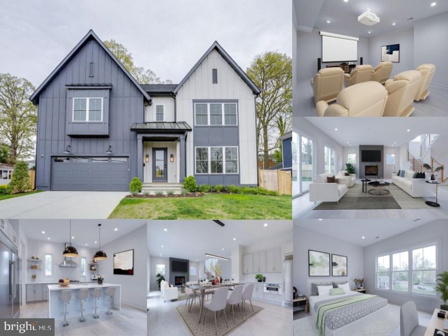 Step into the embrace of luxury in this breathtaking new construction nestled in the heart of Falls Church. Spanning over 4700 square feet, this residence offers an abundance of space for both living and entertaining, all while being immersed in the charm and convenience of Falls Church living.
Welcome guests through the striking entrance adorned with Hardie board and batten siding, a slate stone front porch stoop, and steps, complemented by aluminum gutter and standing seam metal roofing, setting the stage for the elegance within.
As you step inside, be greeted by lofty 10’ ceilings and a sun-drenched foyer, leading to a versatile home office or formal living room, adorned with oversized windows to your right. The main level seamlessly flows into the gourmet kitchen, boasting top-of-the-line appliances and an oversized waterfall island with a spacious sink, perfect for culinary delights and entertaining.
Adjacent to the kitchen, discover an expansive family room, adorned with sliding doors that open up to your sprawling backyard oasis. Retreat upstairs to the primary suite, offering a serene spa-like bath and generous walk-in closets, providing the ultimate haven for relaxation.
The top level features three additional bedrooms, each boasting walk-in closets, accompanied by two sophisticated bathrooms and a generous laundry room. Ascend to the loft space, where a built-in work desk for two awaits, flanked by floating bookshelves, offering a tranquil space for productivity.
The lower level presents a fully finished basement, featuring a spacious recreational room equipped with a wet prep bar and under-counter beverage refrigerator, along with a versatile playroom or exercise room.
Accommodate guests or live-in residents in the au pair suite, complete with a full bathroom, while the lower level is perfected with a walk-up area adorned with Full-lite fiberglass doors. Revel in the durability and aesthetic of the wide plank premium laminate flooring that graces the entire lower level.
Additional amenities include a two-car garage, two-zone heating and cooling, premium technology and lighting systems, and much more, elevating this home to unparalleled heights of sophistication.
Experience the epitome of suburban living, with tranquil neighborhood streets just moments away from essential errands, diverse culinary experiences, and a plethora of shopping options. Explore nearby parks for easy nature escapes, while proximity to Tysons, Mosaic, and major commuter routes ensures convenience for both work and play. Welcome home to 3003 Rogers Dr, where luxury meets lifestyle in Falls Church.