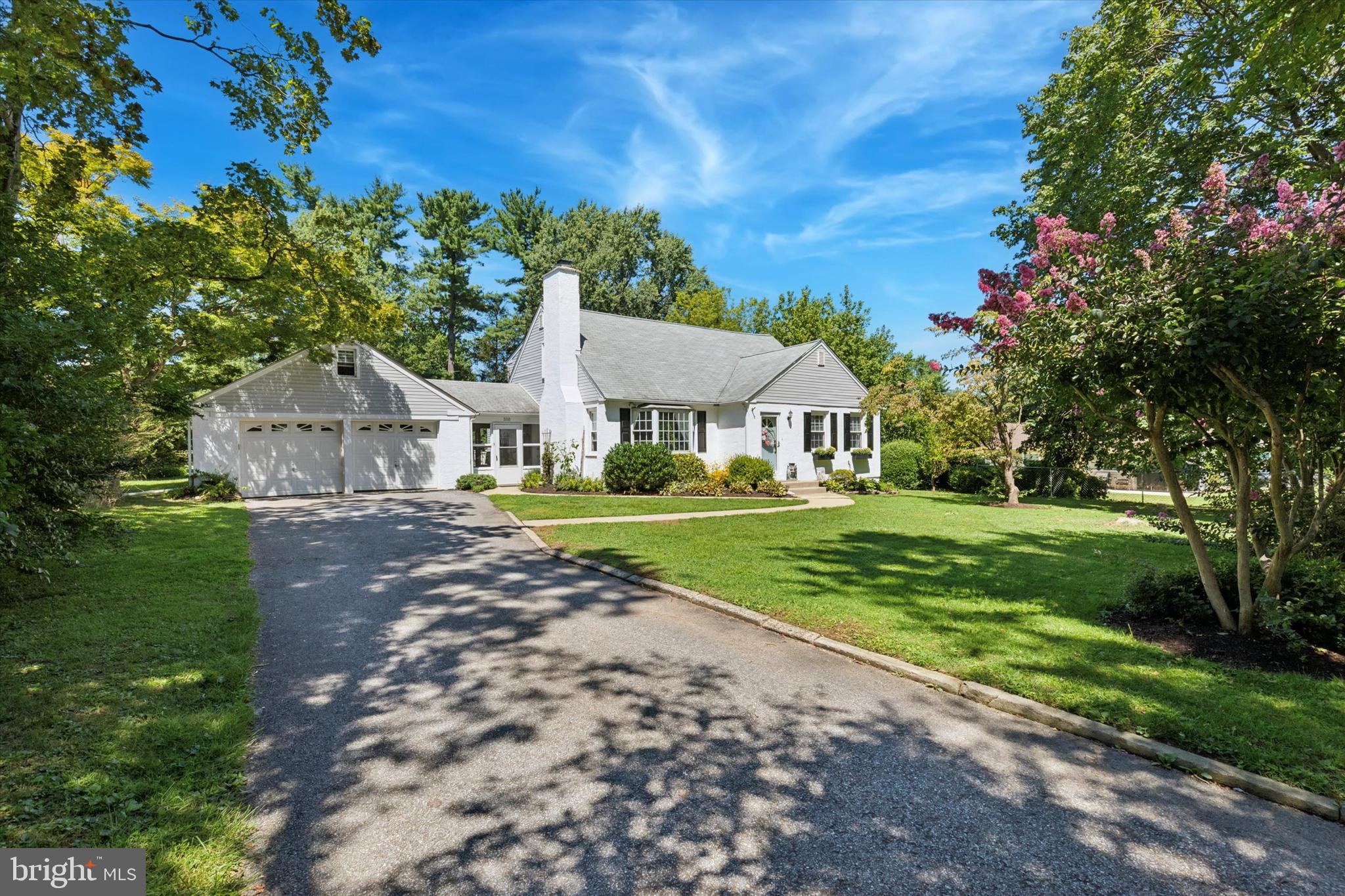 Welcome to this beautiful 5 bedroom cape at 510 Concord Rd in Broomall! Situated on an incredible .55 acre level lot, this well maintained & expanded home offers great modern features and amenities, along with loads of interior and exterior space! Pulling up to the home you'll find a private driveway that leads to an oversized 2 car attached garage that includes a large loft above, as well as an attached storage shed behind, great for storing yard equipment. Connecting the garage to the house is high ceiling'd breezeway that offers a secondary "mud room" entrance with a built-in cubbies and access to both the backyard and main house. Entering the home from the front door, you'll find enter into vestibule space with a coat closet that leads into the front living room that presents a large bay window, a working wood fireplace (wood insert with blowers) and plenty of room to sit and entertain. Hardwood floors run throughout the home and continue into the open dining room and expanded modern kitchen with center island (addition build in 2014). 2 skylights allow lots of natural light into this great space that includes maple wood cabinetry, granite tops with under mount sink, tile backsplash, pantry and separate utility closet, recessed lighting, separate desk area, a large center island and sliders leading out to the back deck. Out back you'll find a large composite deck with vinyl railings that looks over the expansive yard that offers plenty of room for any outdoor activity, gardening and relaxing! Back inside, a hall off the living room leads to 2 good sized first floor bedrooms with a nicely updated hall bath that includes a large vanity, tile floors, and tub with tile surround. Stairs off the dining area head up the 2nd floor that starts with a open area, presenting flexible living space along with convenient storage closet. The surprisingly large 2nd floor includes 3 bedrooms and full hall bath with tub and shower. In addition, the front left bedroom includes easy walk-in access to a storage room. Stairs off the kitchen lead down to a fully finished basement with 1/2 bath, 2 storage rooms, as well as, laundry room. This great space includes an additional 840 sq/ft great room with recessed lighting and vinyl plank flooring.
Located minutes from shopping and restaurants along Sproul Road and Lawrence Park Shopping Center, trails at the new Don Guenella Park, the Marple Township Library, Marple Public Schools including Russell Elementary School & Paxon Hallow Middle School, Veterans Memorial Park and more!