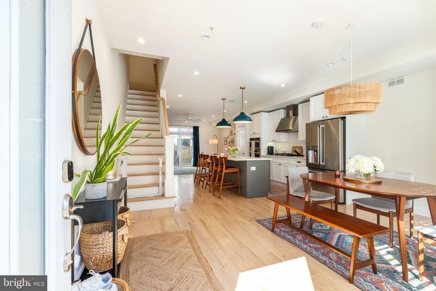 A  rare 18' wide, 4 bed, 3 full bath, property on the best block in Olde Kensington just steps away from Fishtown and Northern Liberties with around 5 years left on a FULL 10 YEAR TAX ABATEMENT! This custom home features real 3/4" red oak hardwood floors that were stained on site with Bona Nordic Seal, GE Cafe appliances with gas cook top, built in range and microwave, and Keurig on the refrigerator, Crate and Barrel/West Elm/Anthropologie light fixtures, plantation and roller blind shutters, turfed back yard, large walk in closet with wet bar in primary suite, roof deck and much more. Enjoy easy street parking with a $35/year permit. (both sellers park on the block with ease everyday). Do not miss this opportunity to live blocks from Lazer Wolf, La Colombe, City Fitness, Suraya, Giant Heirloom, ReAnimator Coffee, WM Mulherins, Front Street Cafe, Hancock Playground, Frankford Hall and much more!