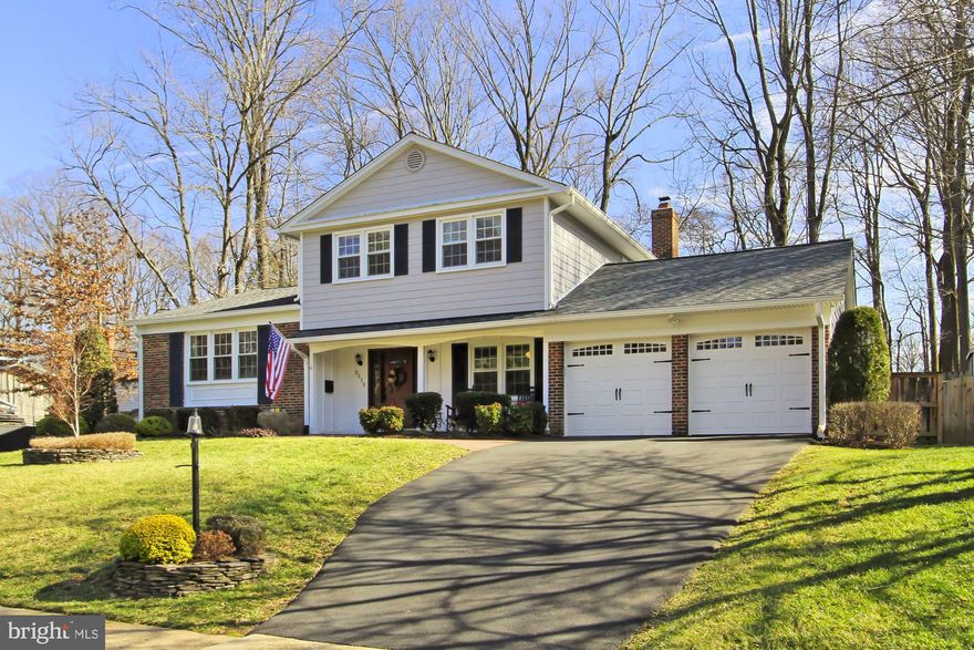 Welcome to 3515 Launcelot Way in Annandale, Virginia! Nestled in the Camelot community on a quiet street surrounded by privacy plantings and boasting over 2,800 sq. ft. of gracious living space, this lovely 5 bedroom, one of which is on the main level and currently used as an office, 3 bath home offers a convenient commute and, at the end of the day, a serene place to relax. A tailored brick and Hardiplank exterior, front porch entrance, customized 2-car garage, plus an extensive backyard overhaul including a custom patio, sitting/retaining walls, storage shed, and large play set create a distinctive exterior. Inside, a fully remodeled kitchen, hardwood floors, decorative finishes, designer lighting, soft color palette, built-in shelving, spacious room sizes, partially finished lower level, updated baths, and an endless list of renovations and loving maintenance make this home move-in ready and just waiting for you to call home.. Earth-toned flooring in the foyer welcomes you home and transitions to hardwood floors as you step up into the spacious living room where three windows stream natural light. The adjoining dining room offers space for both formal and casual occasions, as wainscoting and a Tiffany-inspired chandelier add tailored distinction. The gourmet kitchen stirs the senses with gleaming granite countertops, an abundance of custom cabinetry, and quality appliances including a gas range and French door refrigerator. Hand laid tile flooring flows seamlessly into the breakfast area that harbors ample table space and provides the perfect spot for daily dining. Step down into the family room where traditional wood paneled walls, a beamed ceiling, and brick fireplace create a warm and relaxing environment with French doors that open to a paver patio area, gardener s shed, built-in children s play set area, and fenced-in yard seamlessly blending indoor and outdoor living! Back inside, a versatile bedroom, full bath, laundry/mudroom, and direct garage access complement the main living areas. Upstairs, the gracious owner s suite features hardwood floors, a contemporary lighted ceiling fan, and a private bath updated to perfection with a separate granite-topped vanity/dressing area and glass-enclosed shower accented with spa-toned tile with decorative inlay. Nearby, three additional bright and cheerful bedrooms, each with hardwoods and one with a walk-in closet, share easy access to the beautifully appointed hall bath. The walkup lower level features a recreation room with designer carpet and nearly full wall built-in shelving, while a storage/mudroom complete the comfort and convenience of this wonderful home. The list of improvements and renovations totaling over $340K is robust:  a full outdoor renovation (siding, windows, doors, windows, roof, shutters); modernized front and back yards with retaining walls, new plantings, shed, playset, etc.; renovated kitchen and master bathroom; upgraded upstairs and downstairs bathrooms, a 2-year old Honda EU7000is 7000 Watt Super Quiet Portable Generator with whole house hookup (and cables); hot water heater; sump pumps; Trane furnace and AC; garage renovation (floor, paint, doors, shelving, and driveway), refinished floors and much much more! All this can be found in a peaceful community that feels miles away from the hustle and bustle of Northern Virginia yet is centrally located to Route 236, I-495, Express Lanes, and other major commuting routes. Everyone will enjoy the diverse shopping and fine dining choices that are available throughout the area, including the Mosaic district only a few miles away.  Outdoor enthusiasts can take advantage of the Accotink Trail that runs through the community along Accotink Creek from Fairfax Circle to Lake Accotink Park  there s something here for everyone. For enduring quality in a spectacular location, you ve found it. Welcome home!