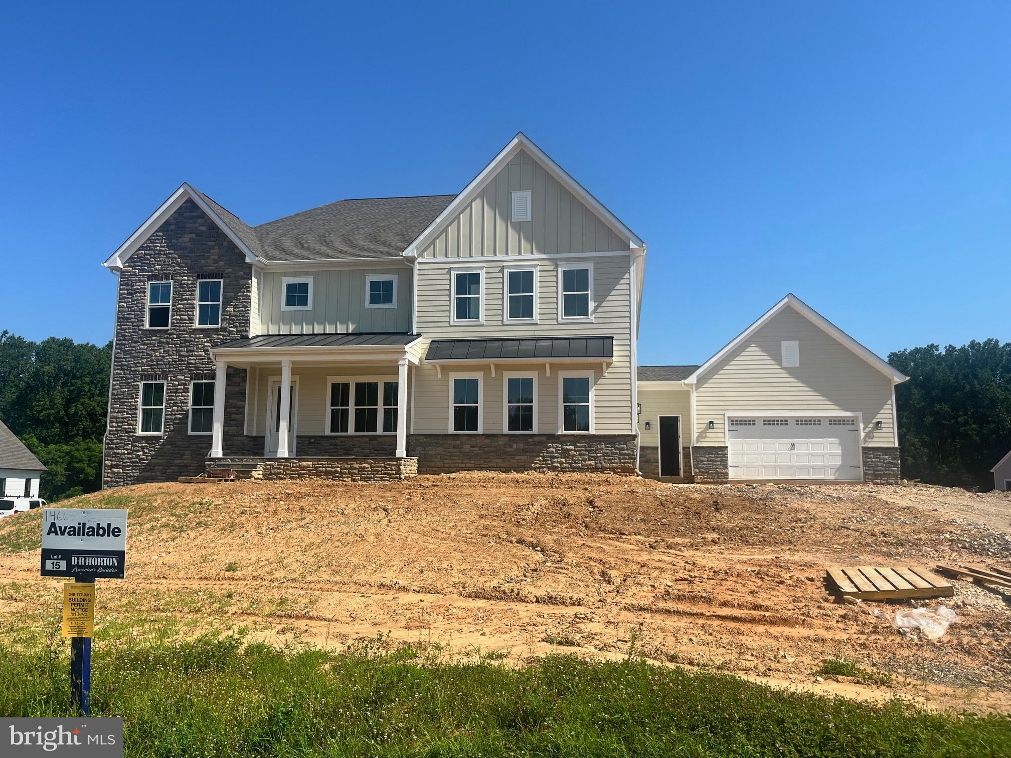 September 2025 move in!!! Ask about our financing incentives!!! The Preston by D.R. Horton EMERALD includes about 7,000 square feet of living space including, 6 bedrooms, 6.5 baths, elevator shaft, prep kitchen and 4-car garage on a wooded homesite situated on 1.52 acres. The regal exterior features a partial stone front, covered porch, and hardi-plank siding. Enter the foyer with formal dining room and a flex room to use as you prefer opposite of each other. Convenience at its best the dining room includes a butler pantry with added cabinets for storage. 10 foot ceilings are throughout the main living space with tray ceilings in the formal dining room, family room and kitchen areas along with beamed ceilings. The kitchen, family room and casual dining space provide the open concept feel. Cozy up to a gas 60" linear fireplace. The kitchen is fit for a chef and includes our "Pro-Kitchen" upgrades to include a Kitchen Aid 48" refrigerator, 2 dishwashers, 36" commercial grade range, second convection oven/microwave combo and beverage center. The kitchen island is over-sized with an abundance of seating. An additional room off the kitchen is perfect for a catering room or office space. Enjoy the wooded views from the tall double slider in the family room. A drop zone, double door coat closet and walk-in pantry is positioned off the owner-entry. A generous main level bedroom is positioned adjacent to the family room with walk-in closet and full bathroom. An oak staircase leads to the bedroom level. Enter the primary bedroom at the top of the stairs that features a sitting area along with tray ceilings. The primary bath is breathtaking. A dual head glass enclosed shower is the focus point with overhead rain faucet and free-standing tub in front. The tile and fixtures have been carefully selected by a design team. Sinks with an abundance of storage are positioned opposite of one another. Plenty of storage is included with a dual walk-in closet and separate linen closet. 3 additional sizable bedrooms are on the upper level, each with own baths and an abundance of closet space. The bedroom level also includes a study with it's own private bath. For convenience, the laundry room is on the upper level with cabinets and sink included. Two storage closets and linen closets complete the bedroom level. The basement is a walk-out with plenty of sunlight. A generous recreation room, bedroom and full bath complete the basement that gets plenty of sunlight. Enjoy our Home is Connected package which includes a skybell with video camera, Echo Dot, z-wave thermostat, z-way light switch and z-wave door lock with deadbolt. The garage doors also share compatibility with the Home is Connected package. Plug and play light switches by DEAKO are throughout the home. Add a dimmer or motion sensor easily with these switches. Welcome home!
