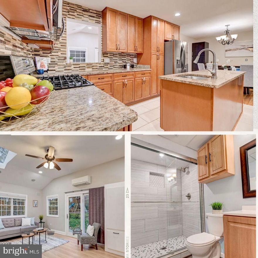 Welcome to this fantastic 2-level home in desirable West Springfield. Situated on a quiet street, this home offers a comfortable and peaceful living environment. With 4 spacious bedrooms and 3 beautifully renovated bathrooms, it offers plenty of space for all to enjoy. The house boasts a stunning kitchen featuring granite countertops, a stylish tile backsplash, recessed lights, a center island, and modern stainless steel appliances. The open concept design seamlessly flows into the living area and dining space, featuring built-in shelves and a convenient built in coffee bar. The cozy wood burning fireplace adds a touch of warmth and charm, while the beautiful bay window fills the room with natural light. Adjacent to the kitchen, you'll find a light-filled sunroom with skylights and a separate HVAC system, making it the perfect spot for entertaining or simply relaxing. The main level also includes 3 full bedrooms and 2 well-appointed bathrooms. Heading downstairs, the lower level offers a spacious family room with brand new carpeting and additional storage space. There is also a nice-sized bedroom and another full bathroom, providing flexibility and convenience. The separate laundry room features a full-size washer, dryer, and a utility sink. Outside, you'll find a one-car garage and a good-sized backyard that includes a shed and a playset, offering ample space for storage, recreation, and outdoor activities. No HOA.  The home feeds to highly ranking schools:  Hunt Valley Elementary, Irving Middle, West Springfield High. Recent updates include 2023: Brand new carpet in lower level.  2021:  Master Bath & Secondary Bath Renovation ($25,000).  2020:  Sun Room Renovation ($17,000) .  2019: Added Bathroom & Laundry Room in Basement ($20,000).  2017:  Complete Kitchen Renovation ($30,000).
Excellent location just outside the beltway and walking distance to Rolling Valley Swim and Tennis Club!  Convenient access to major roads including Fairfax County Parkway, 395/495/95. Close to Metro bus stop, Franconia-Springfield Metro station, Commuter lots and Springfield/Burke VRE locations.
Close proximity to George Mason University, Ft Belvoir, Lake Accotink Park, Burke Lake Park, Huntsman Lake, South Run Rec Center, Springfield Golf and Country Club, Springfield Town Center, Springfield Plaza and a plethora of restaurants.  Just minutes to DC, The Pentagon, Reagan National Airport, Alexandria, Arlington, Tyson's Corner and more. Very walkable community with nearby bike trails and walking paths.  Within 2 miles of local shopping centers including Huntsman Square, Rolling Valley Mall, & Burke Town Plaza.  This home is sure to impress with its tasteful updates, functional layout, and desirable location. Don't miss the opportunity to make it your own and schedule a showing today!