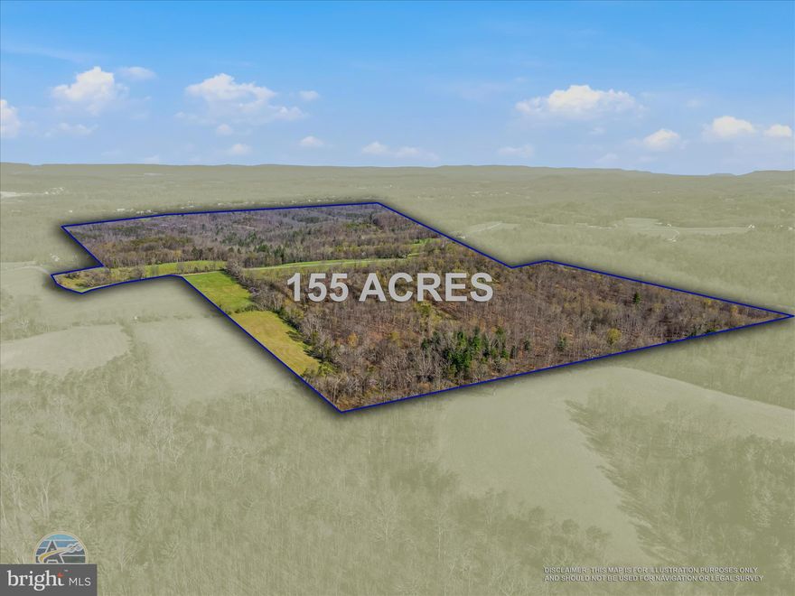 This is a rare opportunity! This land has been in the family for over 100 years! Parcels like this dont come to market very often. This is 155 +/- acres of unrestricted property. This land offers approximately 25 acres of fields and the rest is wooded paradise. The land also has a pond on it.  This land can be subdivided or make it your own private paradise. The options are endless!  The pipe line does run through the northern part of the property.