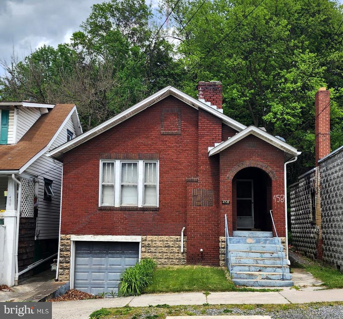 Nestled in Mountian Side Maryland, this charming Craftsman home features 2 Bedrooms, 1 bath, efficient natural gas forced air heating, fireplace, 1 car basement garage, basement, looking for a new owner or investor, sold as is.