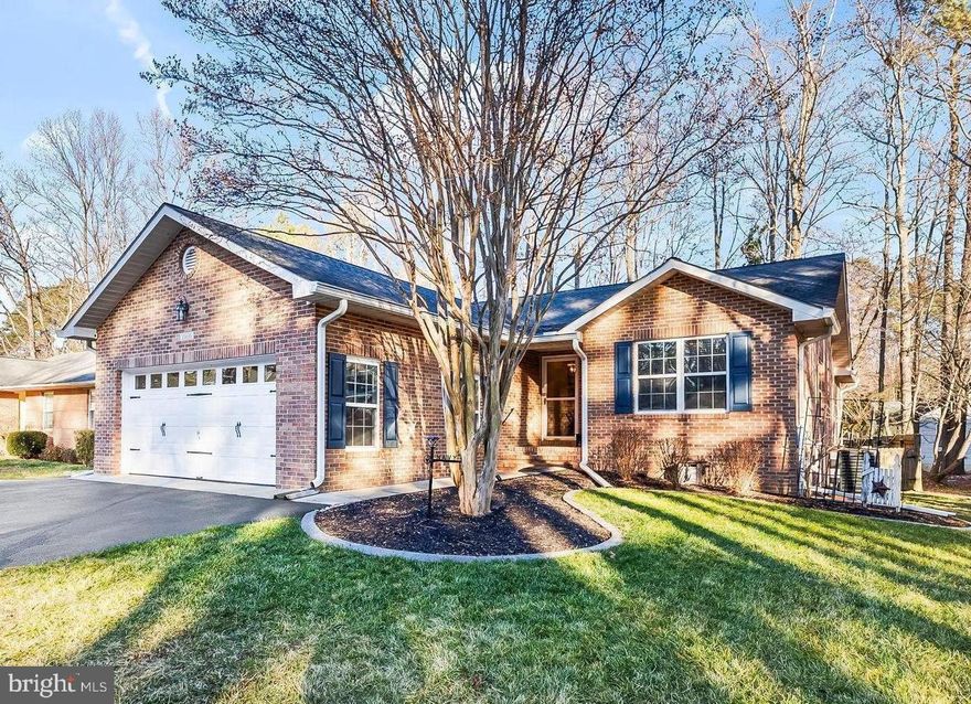 Nestled in Chesapeake Ranch Estates, this charming ranch-style home offers a perfect blend of comfort and functionality. This well-maintained 4-bedroom, 3-bath residence offers a spacious garage and an extended driveway perfect for your boat or trailer. Step inside to discover a warm and inviting atmosphere, highlighted by a cozy gas fireplace that serves as the heart of the home, a bright & updated kitchen, and a laundry/mud room with built-in storage. The finished basement provides additional space for entertainment, hobbies, or even a home office, as well as a bedroom and full bath, ensuring that every member of the household has their own space to enjoy(pool table conveys). Outside, the property features a lovely deck with included gazebo and a patio, perfect for summer barbecues or simply soaking in the tranquility of the surrounding nature. The 0.24-acre flat lot has a fenced-in backyard and provides ample space for outdoor activities, gardening, or simply enjoying the fresh air. The 2 sheds offer additional storage for tools and equipment, keeping your outdoor space organized and clutter-free. Recent property updates include: new HVAC inside & outside units with gas back-up (2025), new fireplace insert (2025), driveway sealed (2025), new gutters with guards (2021), new roof (2019), and a new hot water heater (2019). The neighborhood offers wonderful amenities, including 2 beaches on the Chesapeake Bay, Lake Lariat, a playground, and is close to Solomons Island and NAS Patuxent River.