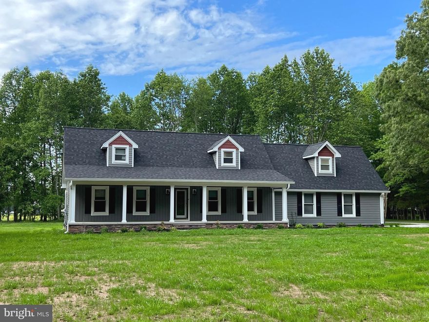 Cape cod on corner level lot with no HOA!  New roof, new siding, new front porch is  44 x 7.  Freshly painted, new flooring, two new heat pumps,  granite counters.  22 x 28 side load garage.  Concrete driveway.  16 x 12 maintenance free deck.  
Shed.  Ready for new owners!!!