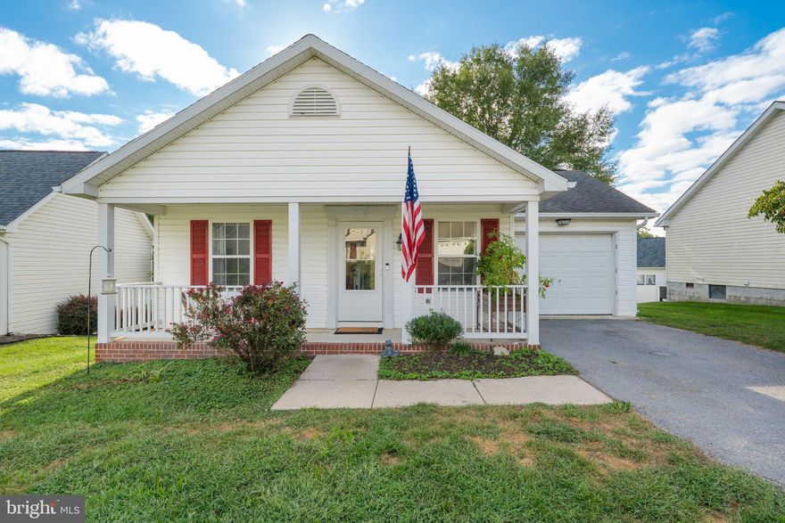 Why live in a condo/apartment when you could have all this home has to offer in a Single Family Home!
This Cute and Adorable home is perfect for the first time home buyer, someone who wants more space than a condo/apartment or for the buyer trying to downsize.  It has been lovingly cared for by the Sellers.  With everything on 1 level, it has 2 Bedrooms, 1.5 Baths, an Oversized Garage , a Cozy Covered Front Porch, a Deck off the Dining room, a Crawlspace under the home with a Surprising Stand Up Area, and a Attic that is the Full Length of the house and Floored for your Extra Storage needs.  The home has been recently Painted inside and out. with a few new Light Fixtures. The Flooring is LVP  through the main areas.  The Kitchen  has been refreshed and updated with paint, a new dishwasher 2023 and a new refrigerator in 2024. The Roof is believed to have been replaced in 2018 before the Sellers bought the home although the sellers had a roofing company come out to inspect it last year, 2024 , and they said "It is in Great Shape and has lots of wear left" The sellers don't know of anything wrong with the home, but are offering a 1 year home warranty for your peace of mind.
The Dry Run Commons Community offers Walking Trails with Scenic Views,  a Tot Lot, a Basketball Court and a Picnic area.  
 Schedule your appointment right away!  Don't wait!