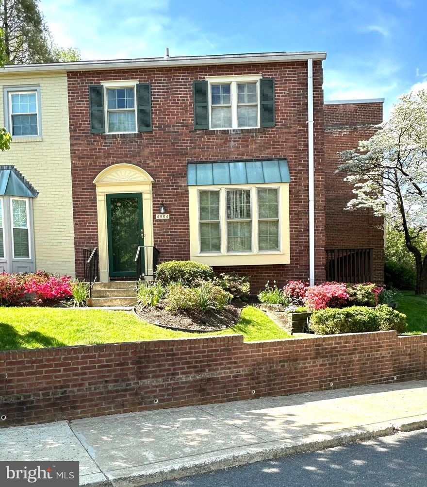 OPEN HUSE SUNDAY 5/10 FROM 2 TO 4 PM -- Welcome to the best value in Chevy Chase—an inviting end‑unit townhome in Kenwood Forest II offering 1,140 sq. ft. of beautifully refreshed living space and an unbeatable Bethesda lifestyle.

Step onto your private side deck, surrounded by blooming flowers, perfect for grilling, relaxing, or enjoying the peaceful green space that wraps around the home. Fresh paint and new carpet make the interior feel crisp and move‑in ready from the moment you walk in.

Live steps from everything: walk to Metro, enjoy all of downtown Bethesda, and in spring, breathe in the scent of cherry blossoms drifting through the neighborhood. A bus stop right outside your door makes commuting effortless.

Outdoor lovers will appreciate being moments from the Capital Crescent Trail—ideal for walking to Georgetown, morning jogs, or strolling with your dog. Norwood Park is just around the corner, offering playgrounds, tennis, and open fields. The community is known for its friendly neighbors and welcoming atmosphere.

Families will love the location in the Somerset Elementary School district—one of the most sought‑after in the region.

This home truly blends convenience, charm, and value. Come see why Kenwood Forest II remains one of Chevy Chase’s most beloved communities.

Open Sunday—celebrate Mom and buy a house!  
Be sure to ask about our special financing