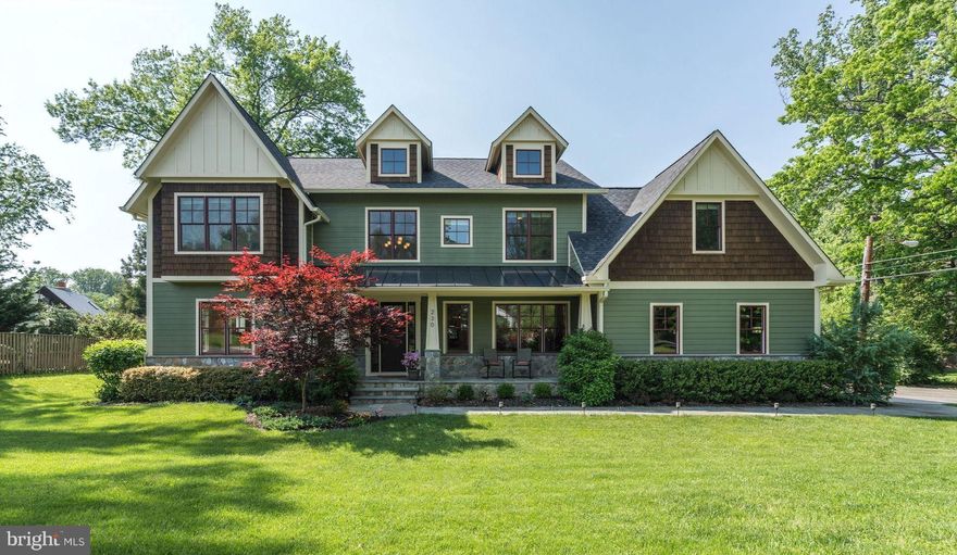 Absolutely gorgeous distinctive custom craftsman on one of Vienna's most sought after streets features 10' ceilings, abundant hardwoods, coffered ceilings, truly luxe open kitchen w/huge island, Sub-Zero & Wolf appl w/built in breakfast nook, 5 BD up plus finished bsmt w/additional BD/BA, theatre rm, 3 car gar. Overlooks Glyndon Park & a quick stroll to Vienna's shops & restaurants.