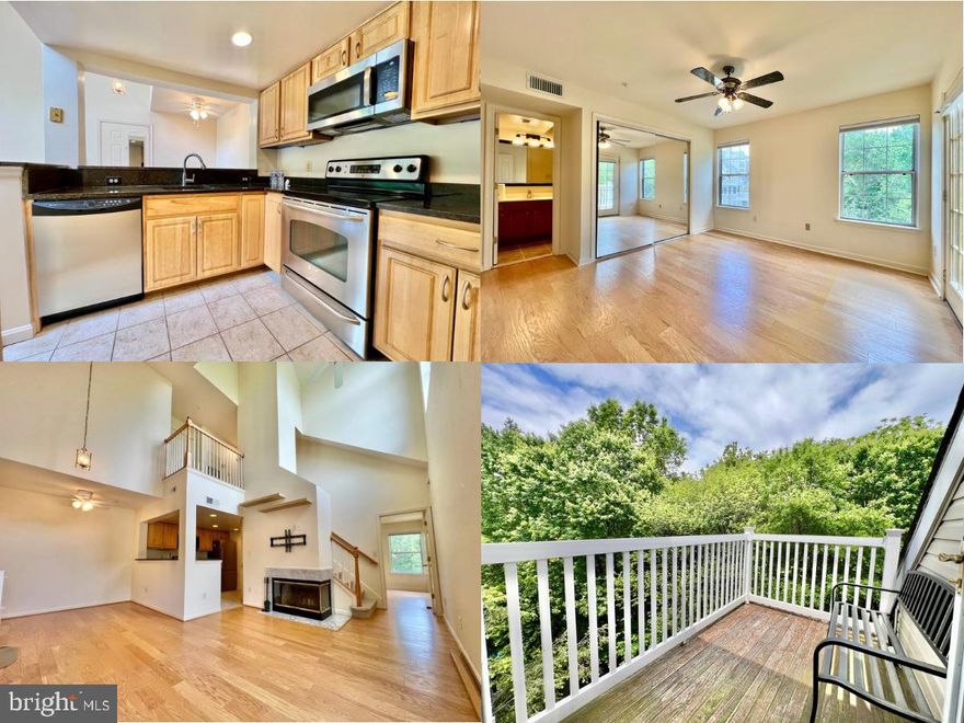 Wonderful opportunity to rent in Washingtonian Woods! This 2-bedroom, 2-bathroom top-floor unit with forest views features an updated kitchen, lofted ceilings, a wood-burning fireplace, an interior balcony, and an exterior private terrace. Conveniently located near Muddy Branch Shopping Center, Downtown Kentlands, Downtown Crown, and Downtown Rio, with easy access to schools, shopping, dining, outdoor recreation areas, entertainment, and major commuter routes such as I-270, I-370, MD-200, I-495 (Beltway) public transportation stops, and the Shady Grove Red Line Metro Station. Tenant pays electricity, water, cable, and Wi-Fi. No pets. Immediate move-in ready. Minimum 640 credit score. Minimum 2x the monthly rent in income. Minimum 2-year lease.