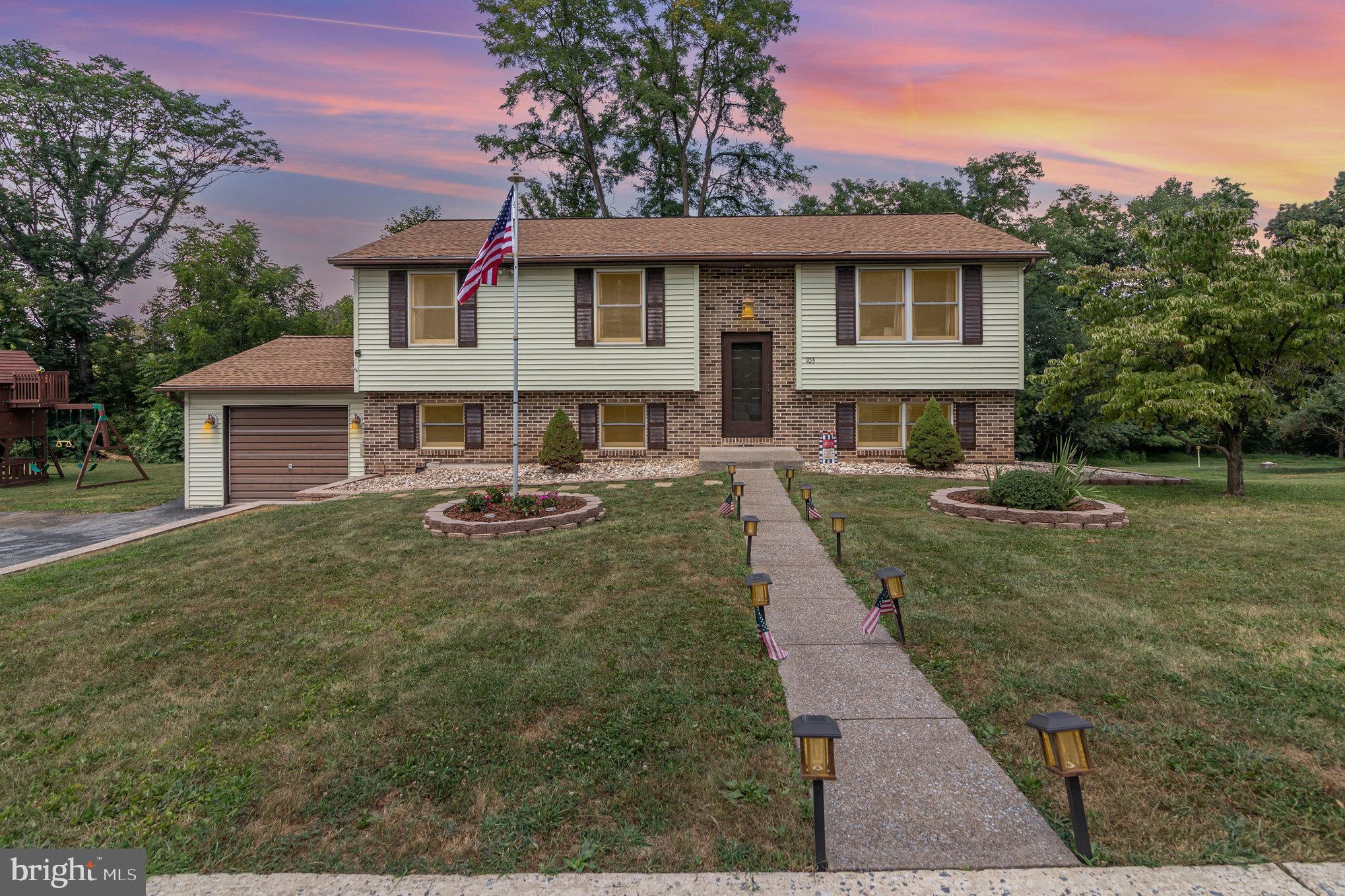 Nestled in the serene Fairview Hills, this charming bi-level home offers a perfect blend of comfort and functionality. With over 2,200 sq. ft. of living space, this residence features four bedrooms and two and a half bathrooms. Step inside to discover a warm and inviting interior. The kitchen features recently refinished cabinets and a breakfast table. The cozy lower-level living area, complete with a gas corner fireplace, sets the perfect ambiance for gatherings. The laundry room is large enough to serve also as a fitness area, office, or as additional storage space. Enjoy summer barbecues on the deck above or the patio below that boasts an outdoor kitchen with a brick oven. The outdoor space features a generous 0.88-acre lot that backs to lush trees, providing a tranquil backdrop for outdoor activities. A shed offers additional storage solutions. With a side-entry garage and ample driveway space, parking is a breeze. This home is located in a peaceful rural setting, yet remains conveniently close to local amenities.