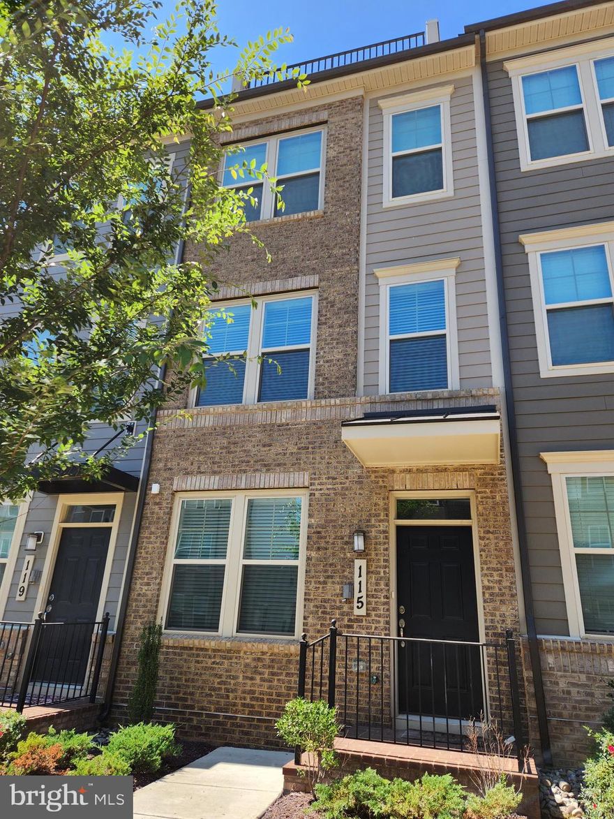 Luxury 4 Level Townhome in Crown Farm all in primo condition.  4 bedrooms, 4.5 Baths, Rooftop Deck with Gas fireplace makes this home special. Front loading washer and dryer on bedroom level. One car Garage,
 UpGraded Kitchen with Quartz courters, Island, Stainless appliances, Gas stove with exhaust to outside. Deck off Kitchen* First Floor Den/bedroom and full bath, garage. Sought after location in Crown Farm.
 Owner will consider a short term lease up to one year.