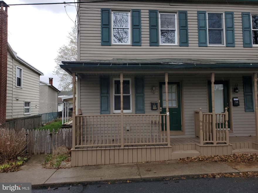 Whether you're downsizing or just starting out, what a perfect place to call home!!   This semi detached,  2 bedroom , 1 bathroom home in the highly sought after Pine Grove School District, is just waiting for your finishing touches.  The first floor includes a nice size living and dining room,  a kitchen that includes all the appliances, and a mudroom/laundry room complete with a washer and dryer.  Upstairs boasts two large bedrooms , a roomy  bathroom, and not to forget, a walkup attic for plenty of excess storage space.  Outside has covered front porch with a beautiful view of Canal Park where you can enjoy a cup of coffee or just sit and watch the world go by.  A covered patio and a  good size back yard provides the perfect spot for outside entertaining, rain or shine.  No worries if you're a pet owner, the yard is fully fenced in, and there's a  shed that's big enough to store all your lawn equipment and then some!  Super low taxes and off street parking with enough room to park 3 cars comfortably.   What are you waiting for?  Schedule your showing today, this one won't last long!!