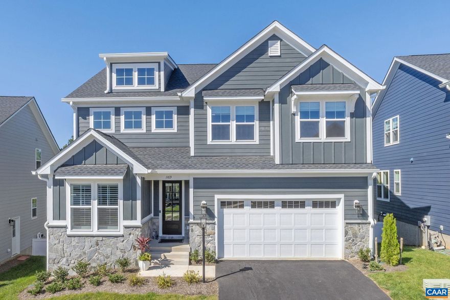 Completed in August 2025, this thoughtfully crafted home blends refined design with everyday comfort. The open-concept main level features a private study, walk-in pantry, and butler?s pantry, with a spacious kitchen flowing seamlessly into the family and dining rooms?ideal for entertaining and daily living. Upstairs, an airy loft anchors four bedrooms, spa-inspired baths, a luxurious owner?s suite, & convenient laundry. The fully finished basement expands the living space with a generous recreation room, bedroom, and full bath, offering flexibility for guests or work-from-home needs. Enjoy peaceful wooded views from the rear screened-in porch and deck, creating a private retreat. Quality construction includes 2x6 exterior walls, energy-efficient systems, a HERS rating, tankless water heater, & wood shelving. Upgrades include motorized blackout blinds in the primary suite, blackout blinds in all bedrooms, and plantation shutters on the main level. Conveniently located near walking trails, parks, and essential amenities, and zoned for desirable Hollymead Elementary School. The seller?s out-of-state relocation presents a rare opportunity to own brand-new construction without the typical 8-month wait. Appraisal on file at $1,050,000.,Maple Cabinets,Painted Cabinets,Quartz Counter,Fireplace in Living Room