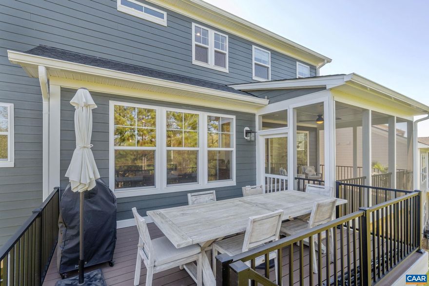 Completed and ready for immediate occupancy, this thoughtfully crafted home offers a rare opportunity to enjoy brand-new construction without the wait or uncertainty of building. The open-concept main level features a private study, walk-in pantry, and butler?s pantry, with a spacious kitchen flowing seamlessly into the family and dining rooms?ideal for entertaining and everyday living. Upstairs, an airy loft anchors four bedrooms, spa-inspired baths, a luxurious owner?s suite, and convenient laundry. The fully finished basement adds a generous recreation room, bedroom, and full bath, offering flexibility for guests or work-from-home needs. Enjoy peaceful wooded views from the rear screened-in porch and deck. Quality construction includes 2x6 exterior walls, energy-efficient systems, a HERS rating, tankless water heater, and wood shelving. Upgrades include motorized blackout blinds in the primary suite, blackout blinds in all bedrooms, and plantation shutters on the main level. Conveniently located near walking trails, parks, and essential amenities, and zoned for desirable Hollymead Elementary School. Seller?s out-of-state relocation presents a rare opportunity. Appraisal on file at $1,050,000,Maple Cabinets,Painted Cabinets,Quartz Counter,Fireplace in Living Room