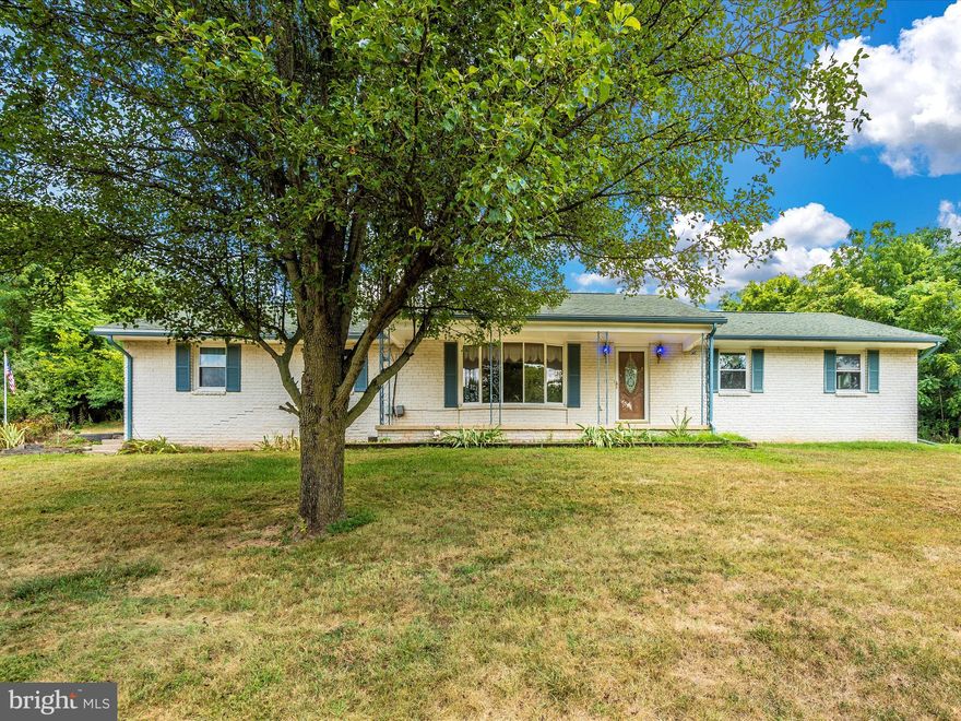 Priced below market value.  Sold As Is.  Come visit and see just how private in town living can be with this beautiful gem.  All brick rancher style home with side load garage that offers great off street paved parking. Almost half an acre (.49) lot is located on the end of the street with no through way.    Kitchen has nice counter tops and light wood cabinets.  Nice hardwood floors throughout the home. A separate dining room right off the kitchen and it leads you  to the great enclosed porch for your quiet enjoyment.  A large living room to entertain your guests.  3 bedrooms and 2 bathrooms on main level. A large yard that has two good size storage sheds.   The large basement area has a lot of potential and has an outside entrance.  Don't wait long...Washer and Dryer can be moved to basement area.  There is a laundry hook up.
SAFETY***Outbuildings are locked and a cone in place of the steps for safety.  Please do not remove or use steps in white shed.