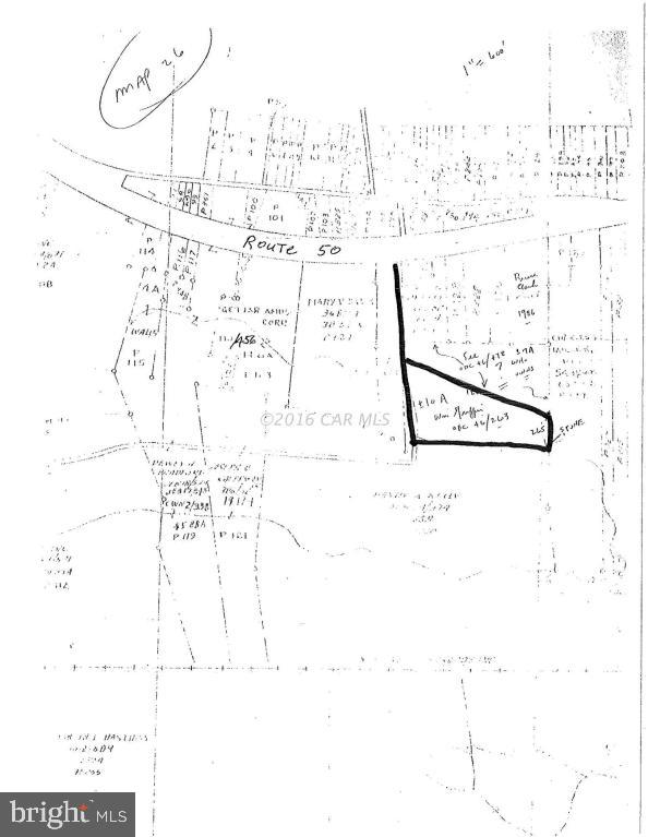 Wooded acreage behind Sherwin-Williams Paint Store on Rt. 50. Land is located behind red gate. Land will not perk. Zoned A-1 allowed uses are stables, hunting,timbering and by special exception commercial riding & boarding stables, interior commercial storage of boats, etc.