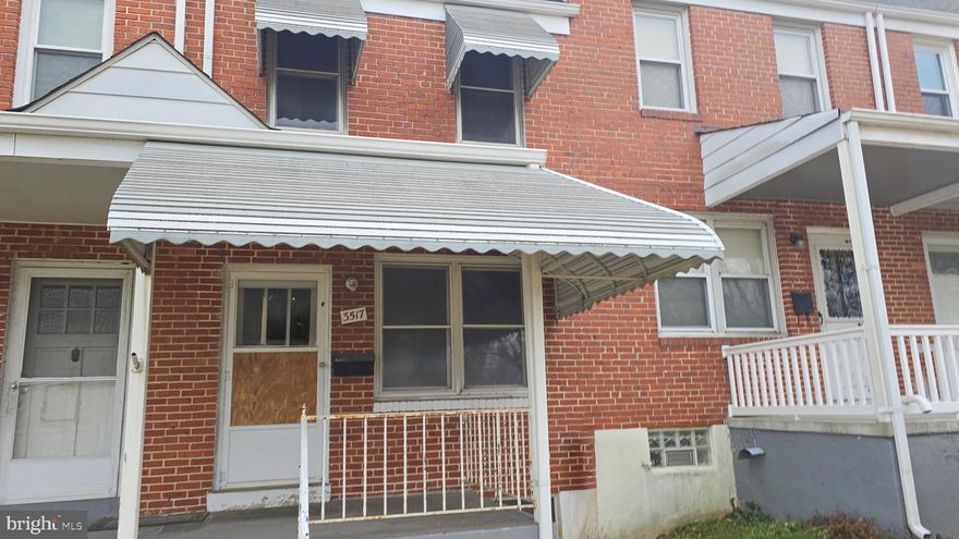 Great opportunity for a homeowner or investor . 2 bedroom 1 bath porch front townhome available in the ever popular neighborhood of Saint Agnes. Basement is partially finished and walks out to a fenced rear yard. Main level consists of a living room , kitchen and dining area. Can be converted to an open floor plan with an island. Upper level has 2 generous sized bedrooms and a full bath. Rework the floor plan to add a second bath.  With a little creativity, this home could be spectacular. Your options are as boundless as your imagination. The home needs work and the seller will not entertain any repairs but it is well worth the time and effort to create something spectacular.