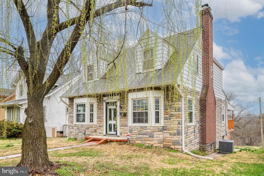 Welcome to this charming Cape Cod nestled in the heart of the Arcadia–Beverly Hills Historic District, just steps from Herring Run Park! This 4-bedroom, 3-bath gem offers a beautiful blend of original character and thoughtful updates across three spacious levels. Step inside to a warm and inviting living room featuring gleaming hardwood floors, a cozy wood-burning fireplace, and natural light streaming through the windows. Flow right into the formal dining room, where crown molding and hardwood floors set the stage for memorable meals and gatherings. The kitchen is stylish and functional, featuring luxury vinyl plank flooring, gas cooking, stainless steel appliances, a ceiling fan, and charming chair rail detail—ready for all your culinary creations. The main level also includes a comfortable bedroom with hardwood floors and a ceiling fan, along with a full bath with a classic tile tub-shower combo. Upstairs, large windows offer peaceful neighborhood views and beautiful daylight. The spacious second bedroom features its own attached bath, while two additional bedrooms—both with hardwood floors—offer flexibility for guests, work-from-home space, or hobbies. A third full bath completes the upper level. The lower level surprises with a generous rec room/family room—perfect for movie nights, play space, or entertaining—plus a laundry area, utility room, and an updated full bath with a stall shower. Enjoy outdoor living with a covered deck ideal for relaxing or grilling, and a second elevated deck above the detached garage—your private perch for morning coffee or evening sunsets. Parking is a breeze with a garage space, rear parking pad, and additional street parking available. Other highlights include a new water heater (2023) and a voluntary membership in the active and welcoming Arcadia Improvement Association. With timeless appeal and a location that connects you to both nature and community, this home is easy to love. Come see it in person—you won’t want to leave!